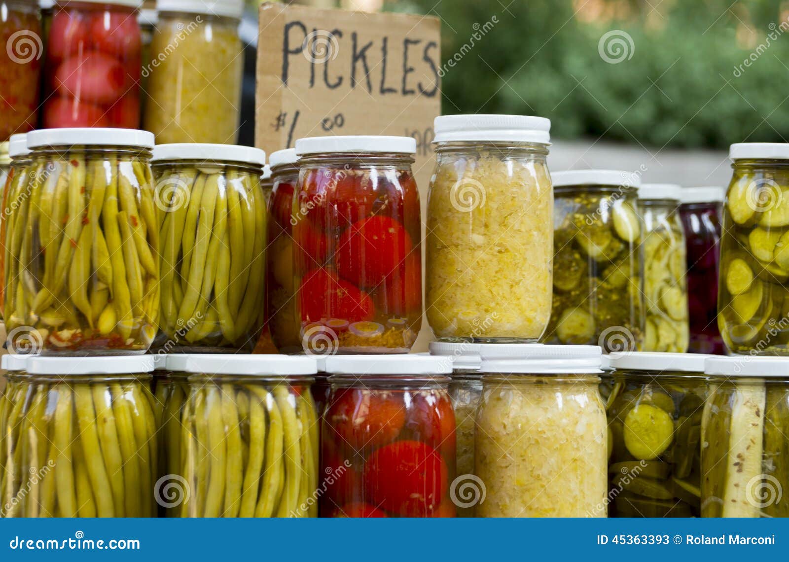 Pickles at market stock image. Image of beans, pickles 45363393