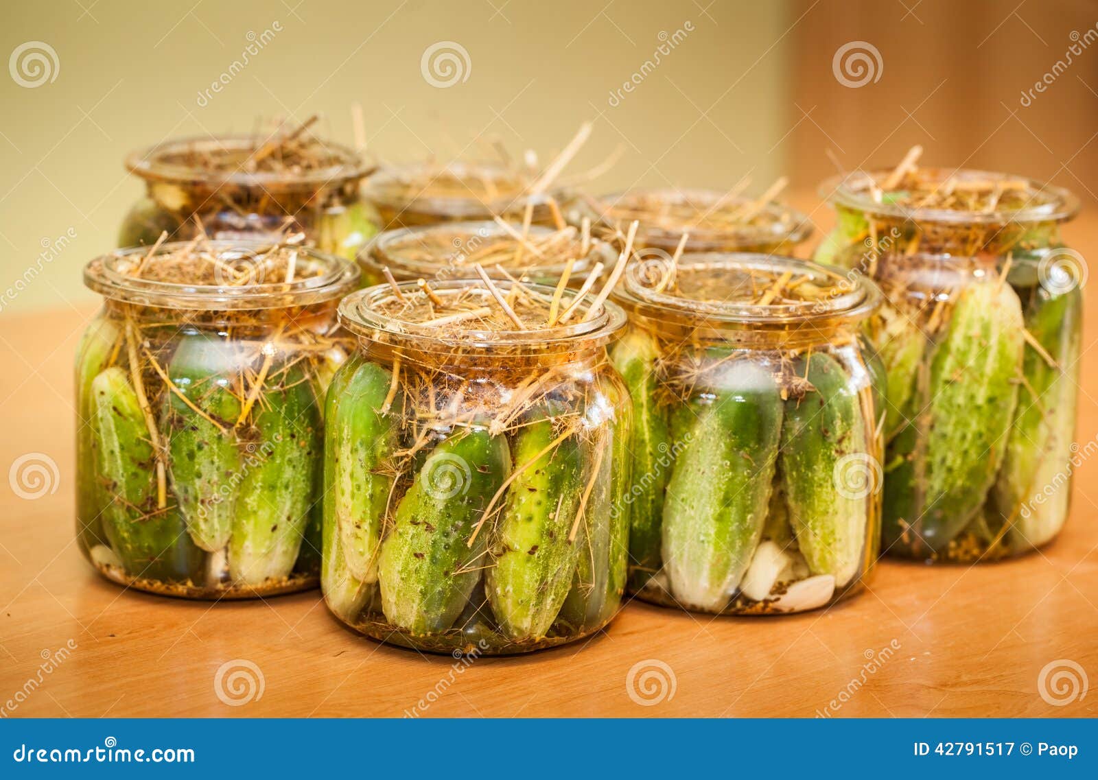Fermenting Cucumbers, Cooking Recipe Salted Or Marinated Pickles With