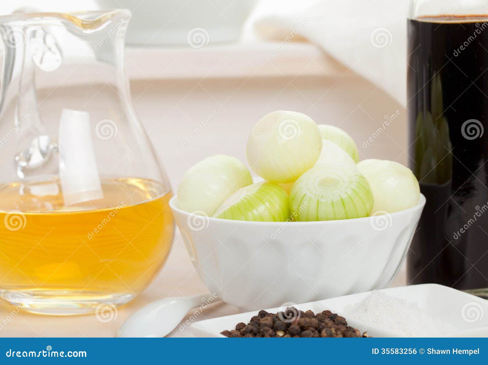 Pickling Onions Preparation Stock Photo Image of pepper, preparation