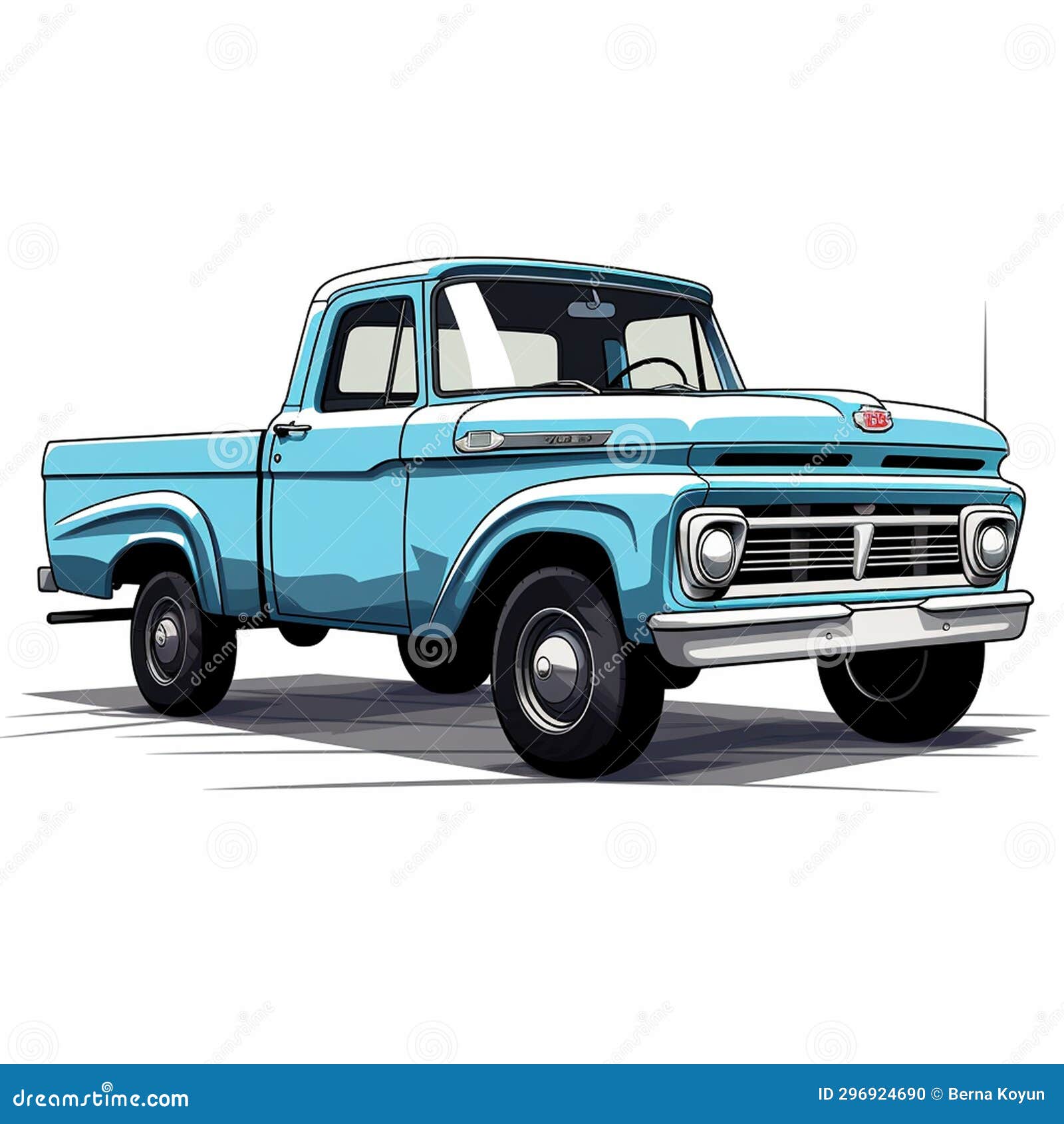 Pickup Truck Commercial with a Catchy Slogan Stock Illustration ...