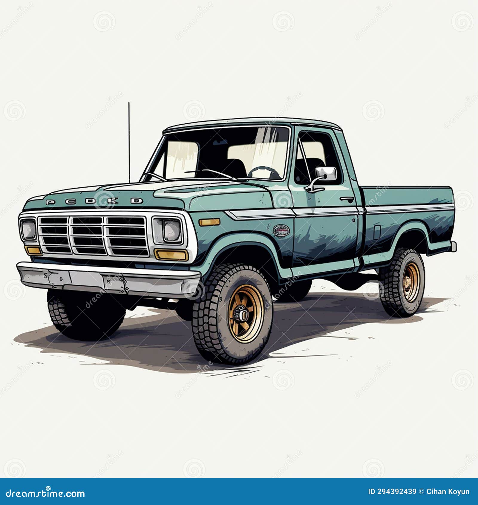Pickup Truck Journey Iconic Adventure Stock Illustration Illustration