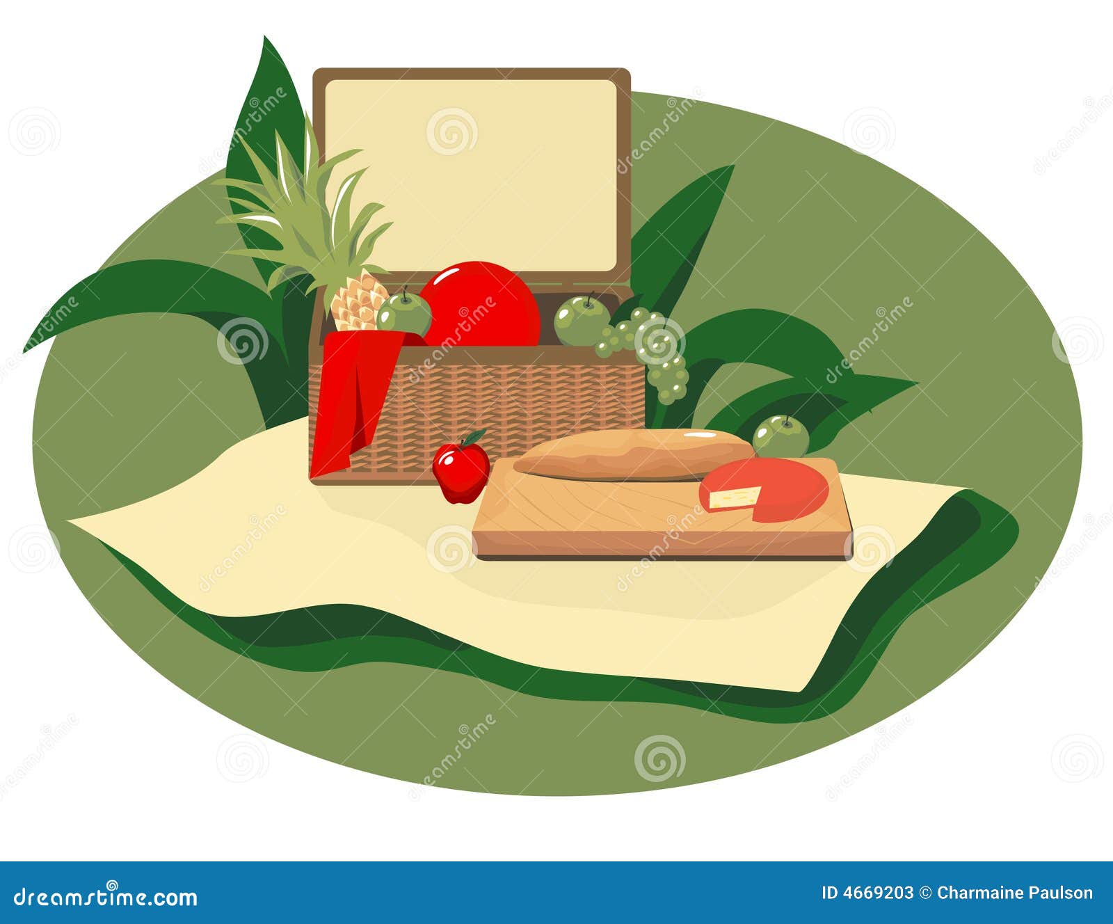 Picnic Basket stock vector. Illustration of picnic, artistic 4669203