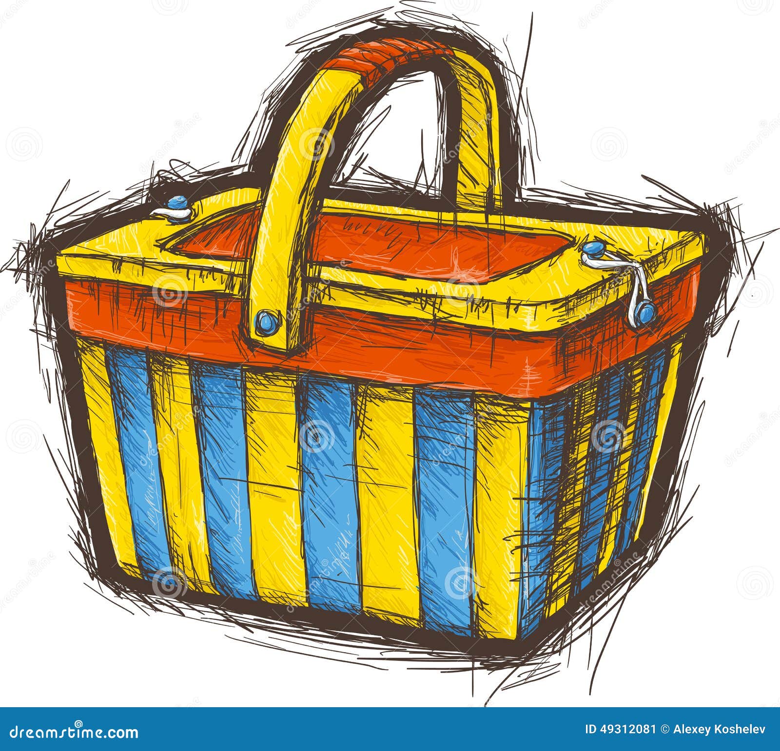 Picnic Basket stock vector. Illustration of shopping 49312081