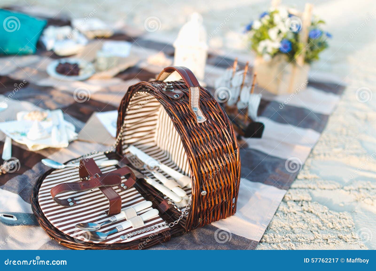 Picnic basket stock image. Image of flower, lawn, food 57762217