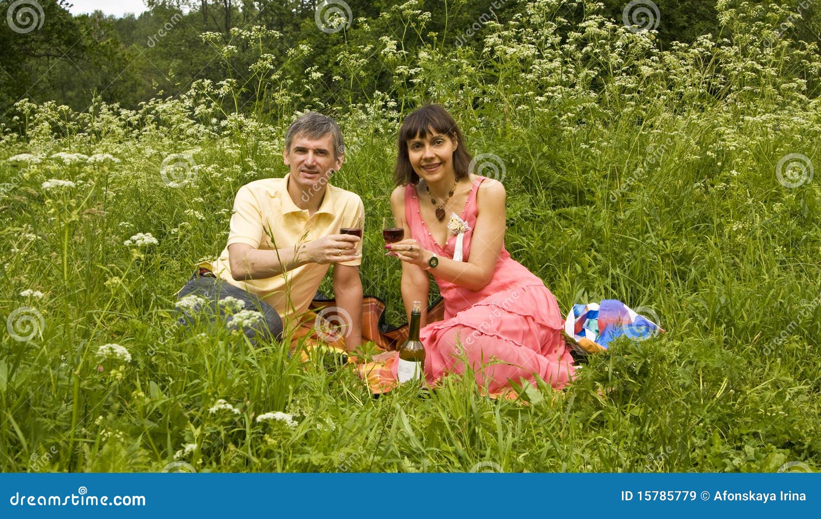 Picnic on grass stock image. Image of handsome, grass 15785779
