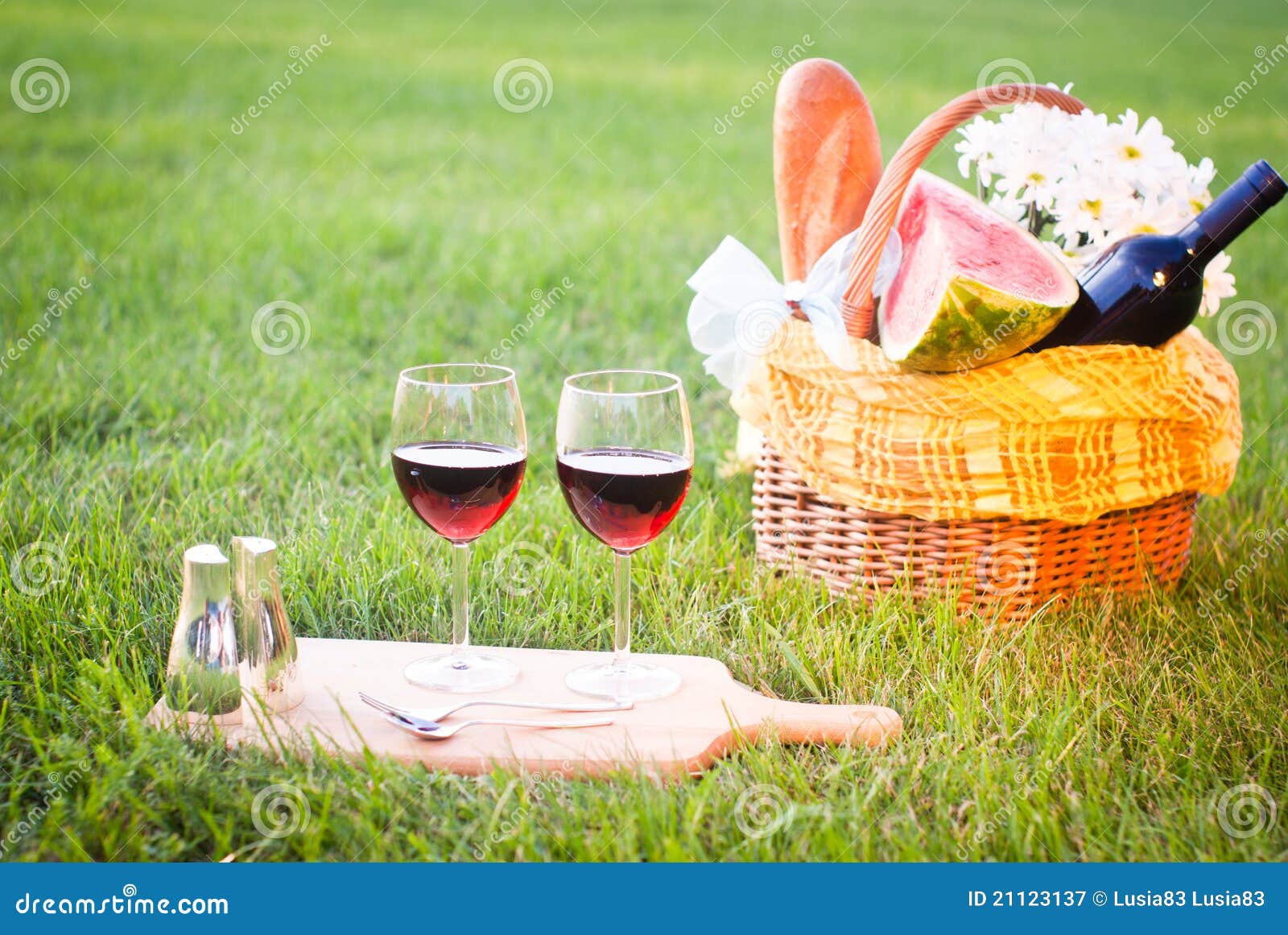 Picnic on the grass stock image. Image of french, green 21123137