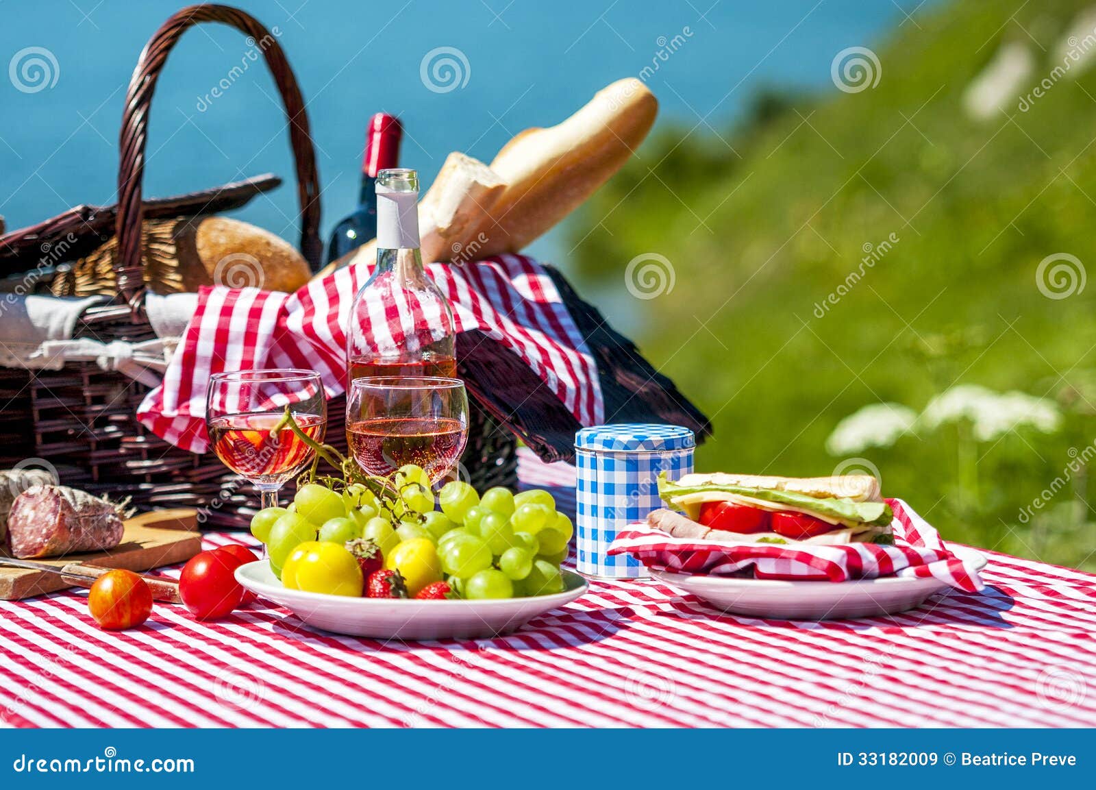 Picnic on the grass stock image. Image of carry, relax 33182009