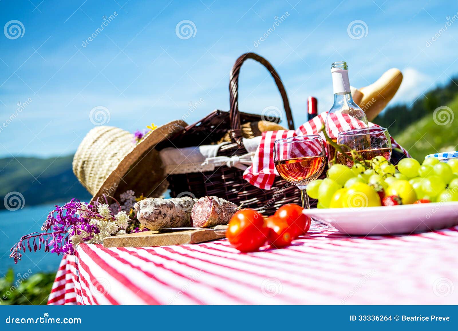 Picnic on the grass stock photo. Image of green, summer 33336264