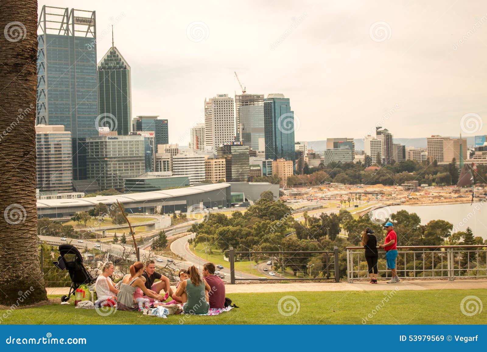Picnic Perth Skyline Australia Editorial Stock Image - Image of city
