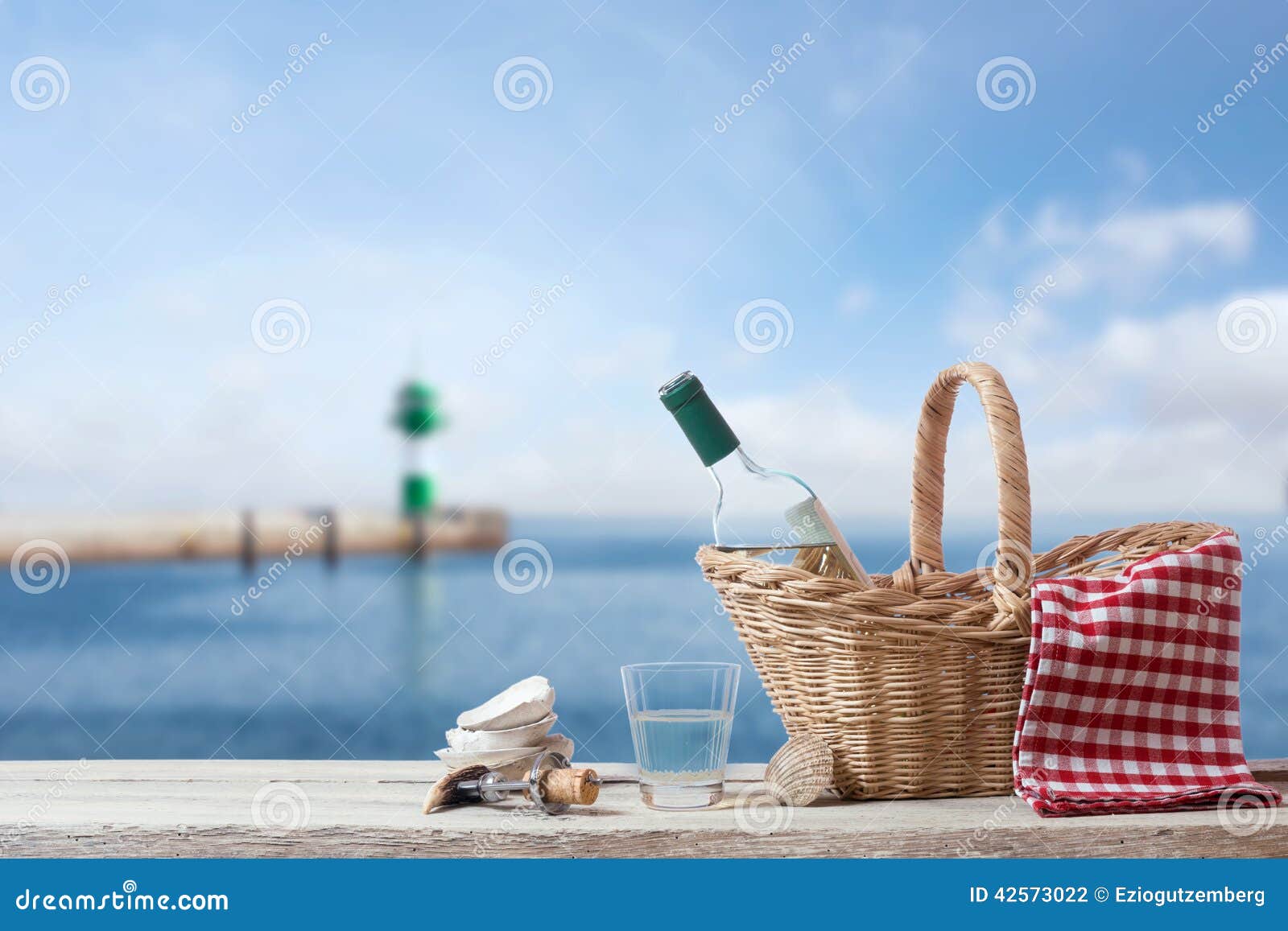 Picnic for One Person at the Sea Stock Photo - Image of bachelorette ...