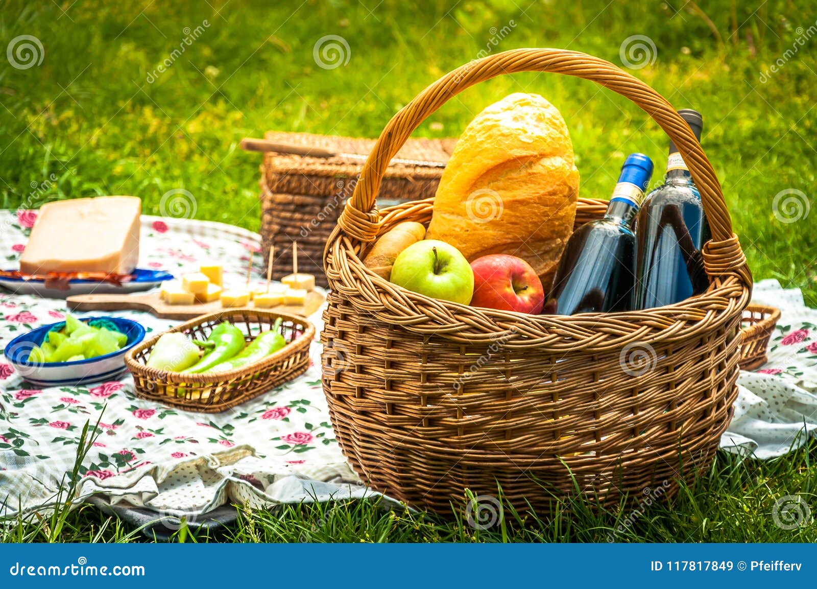 Picnic scene in the park stock image. Image of month 117817849
