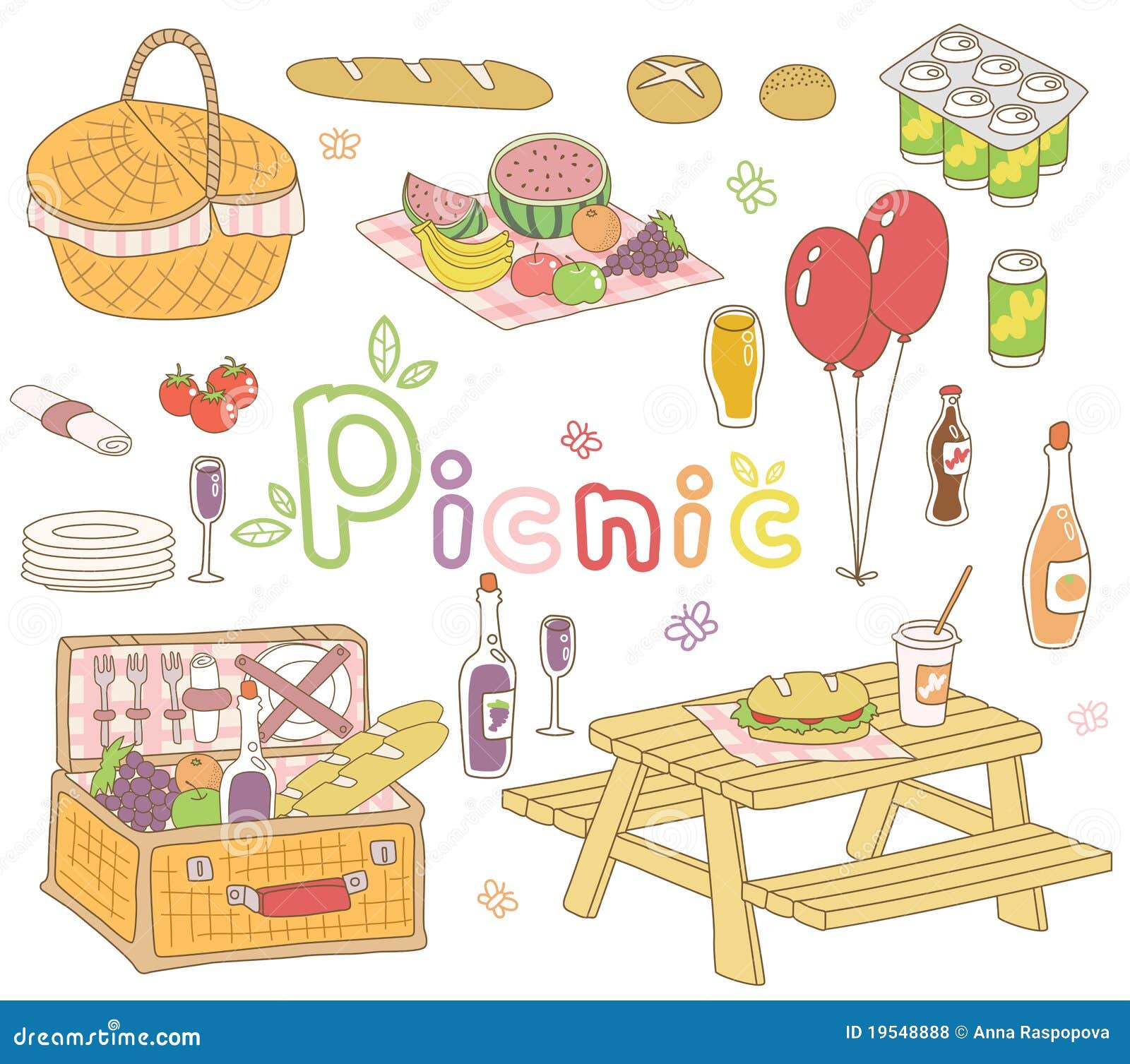 Picnic Set Royalty Free Stock Photos Image 19548888