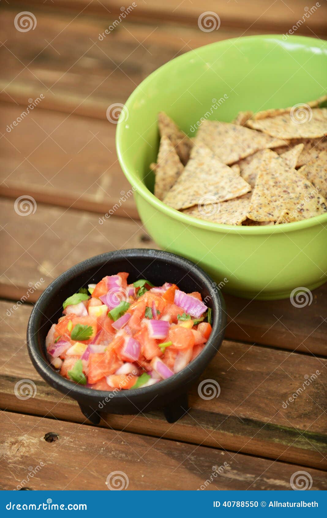 Pico De Gallo and Tortilla Chips Stock Photo Image of table, salsa