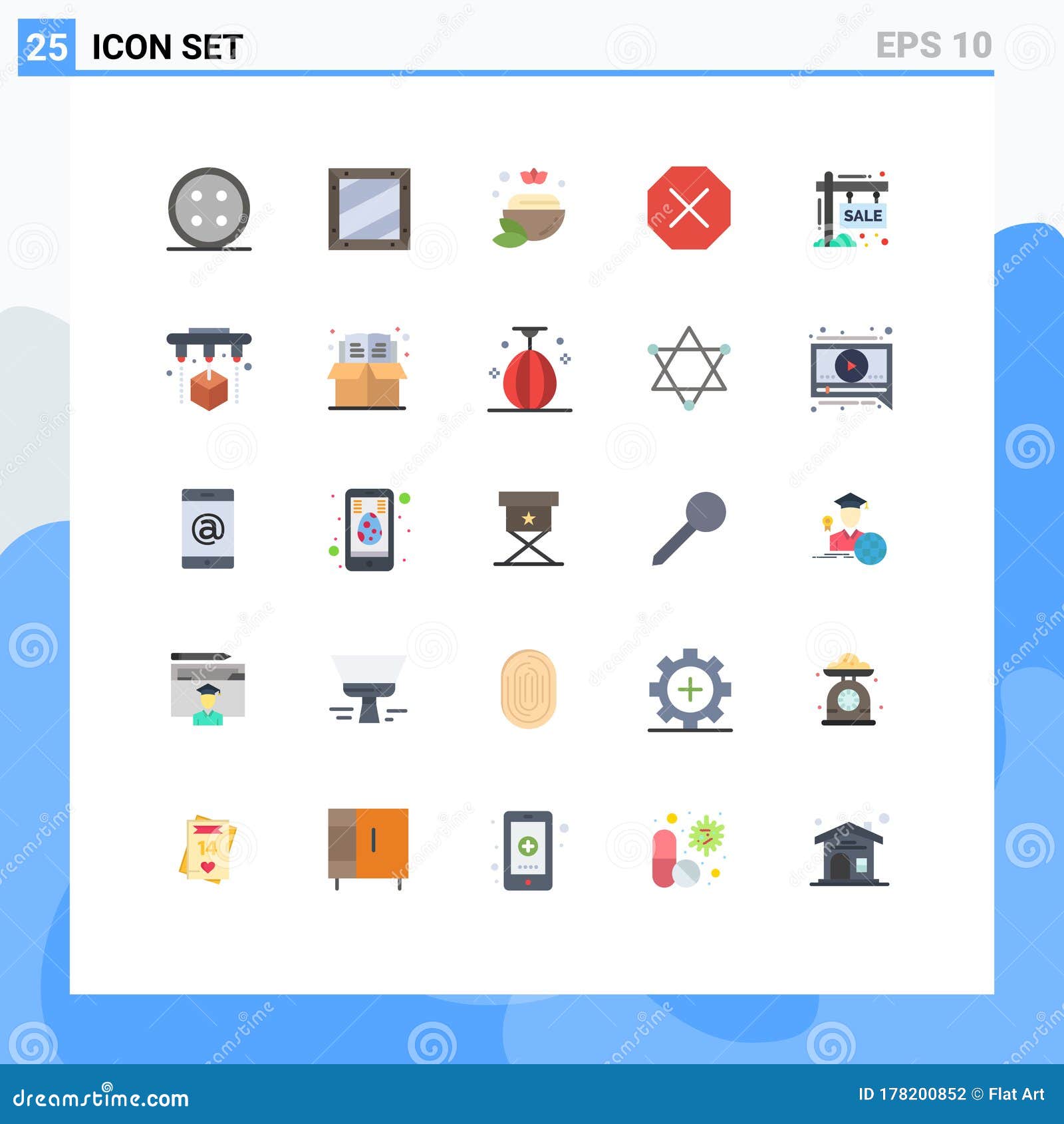 25 creative icons modern signs and s of board, delete, development, ban, spa