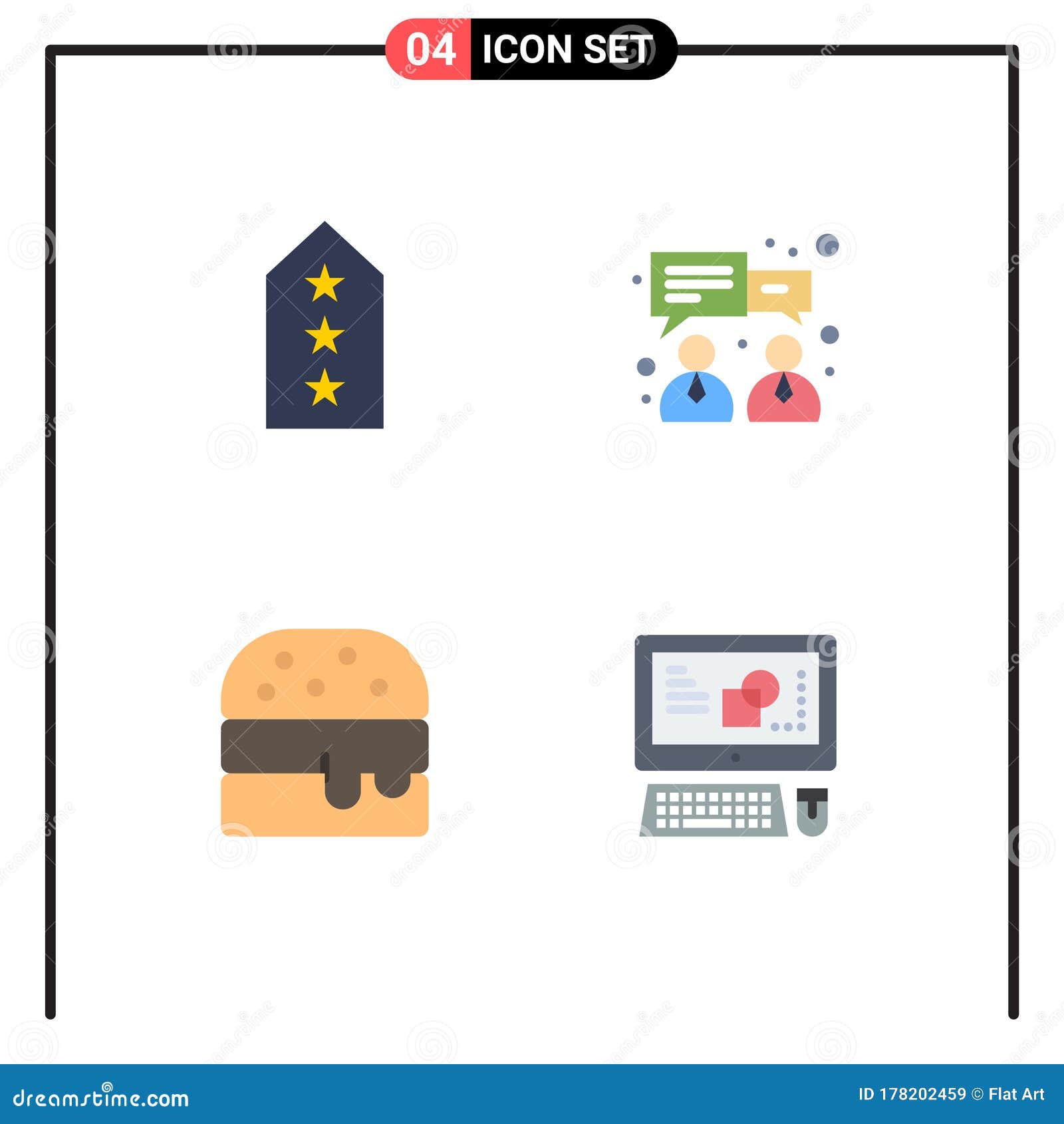 Pictogram Set Of 4 Simple Flat Icons Of Military Food Chat Key Board Stock Vector Illustration Of Process Creative Pictogram Set Of 4 Simple Flat Icons Of Military Food Chat Key Board Stock Vector Illustration Of Process Creative