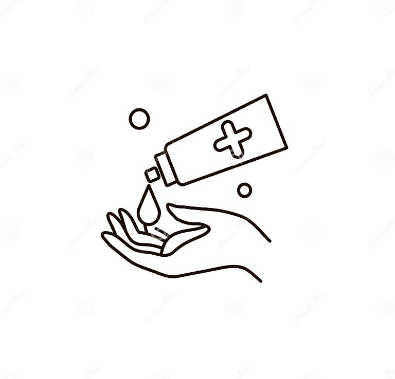 Pictogram Voor Handhygiëne. Eenvoudig Minimumpictogram. Persoonlijke