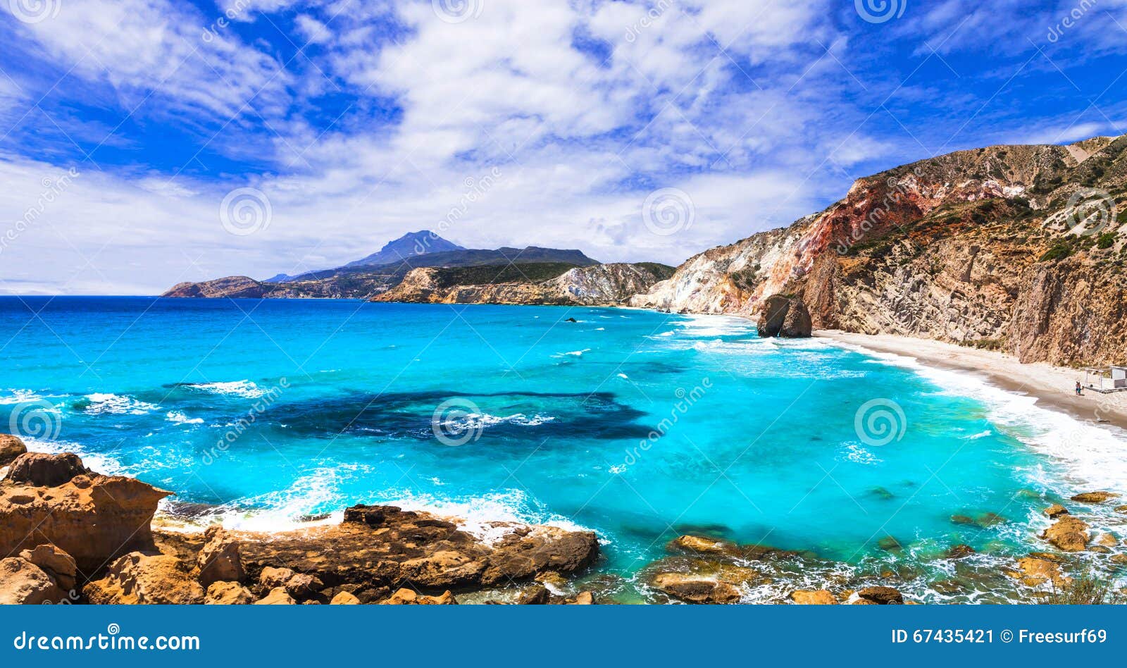 pictorial beaches of greece - firiplaka, milos island