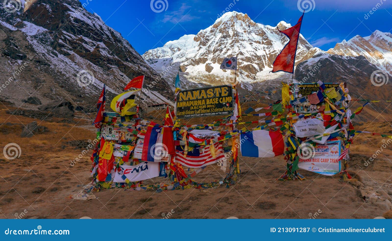 arrival at the annapurna base camp