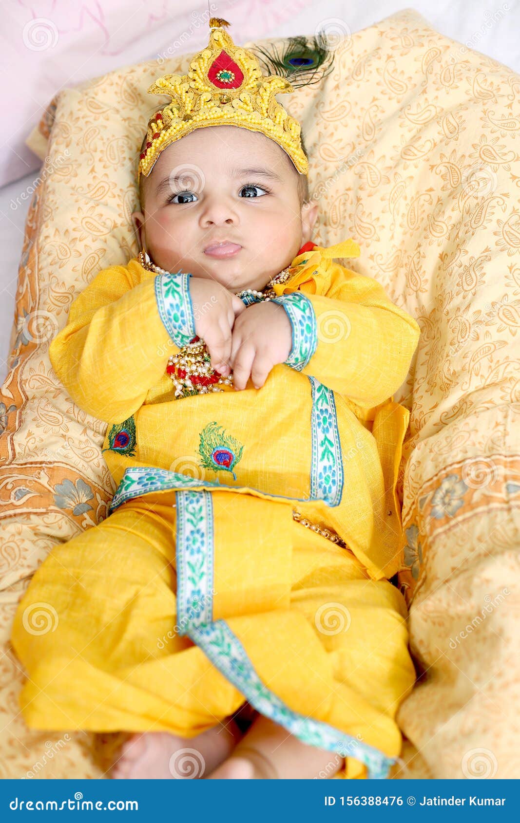Picture of Baby krishna. stock photo. Image of epic - 156388476