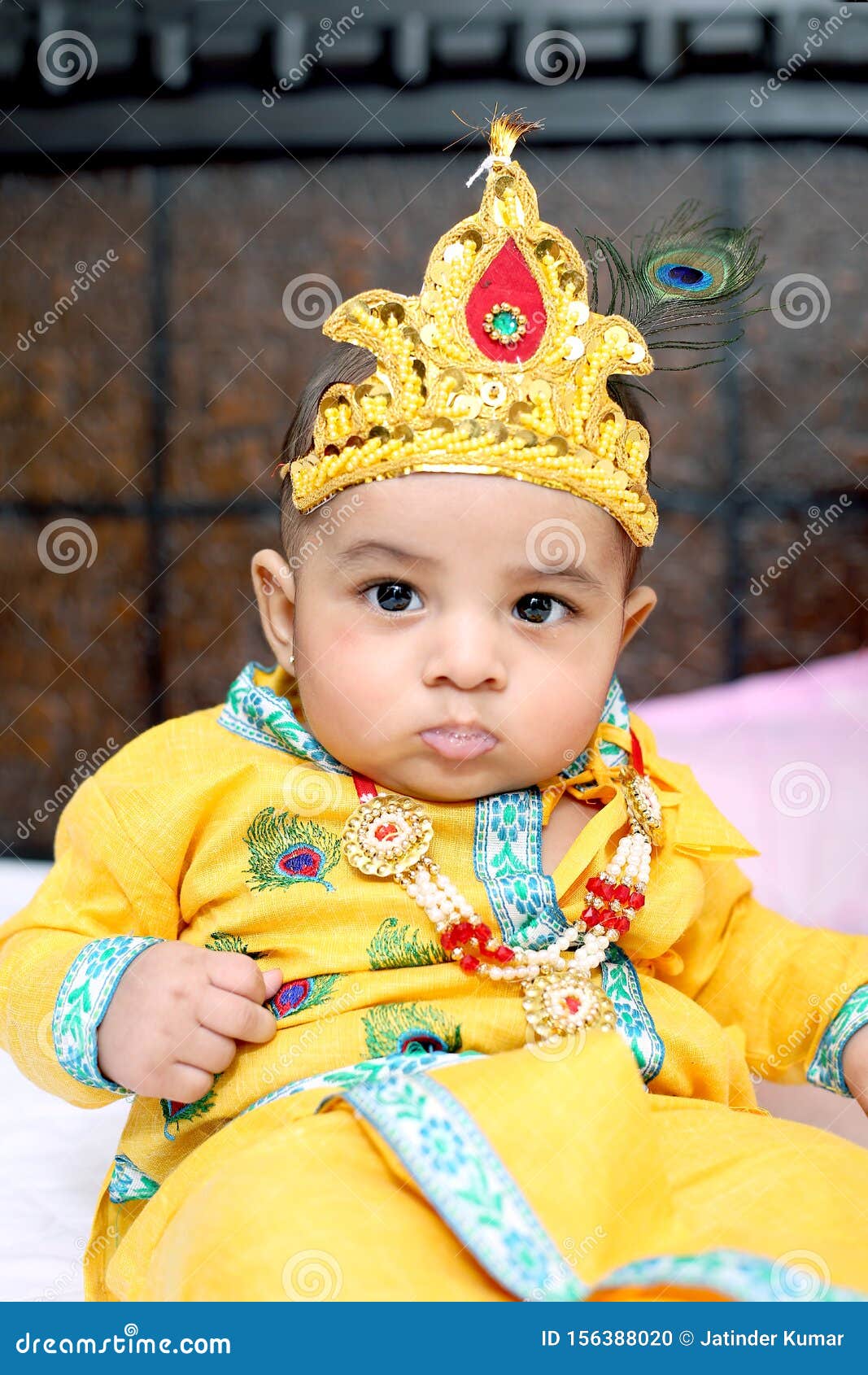 Picture of Baby krishna. stock photo. Image of festival - 156388020