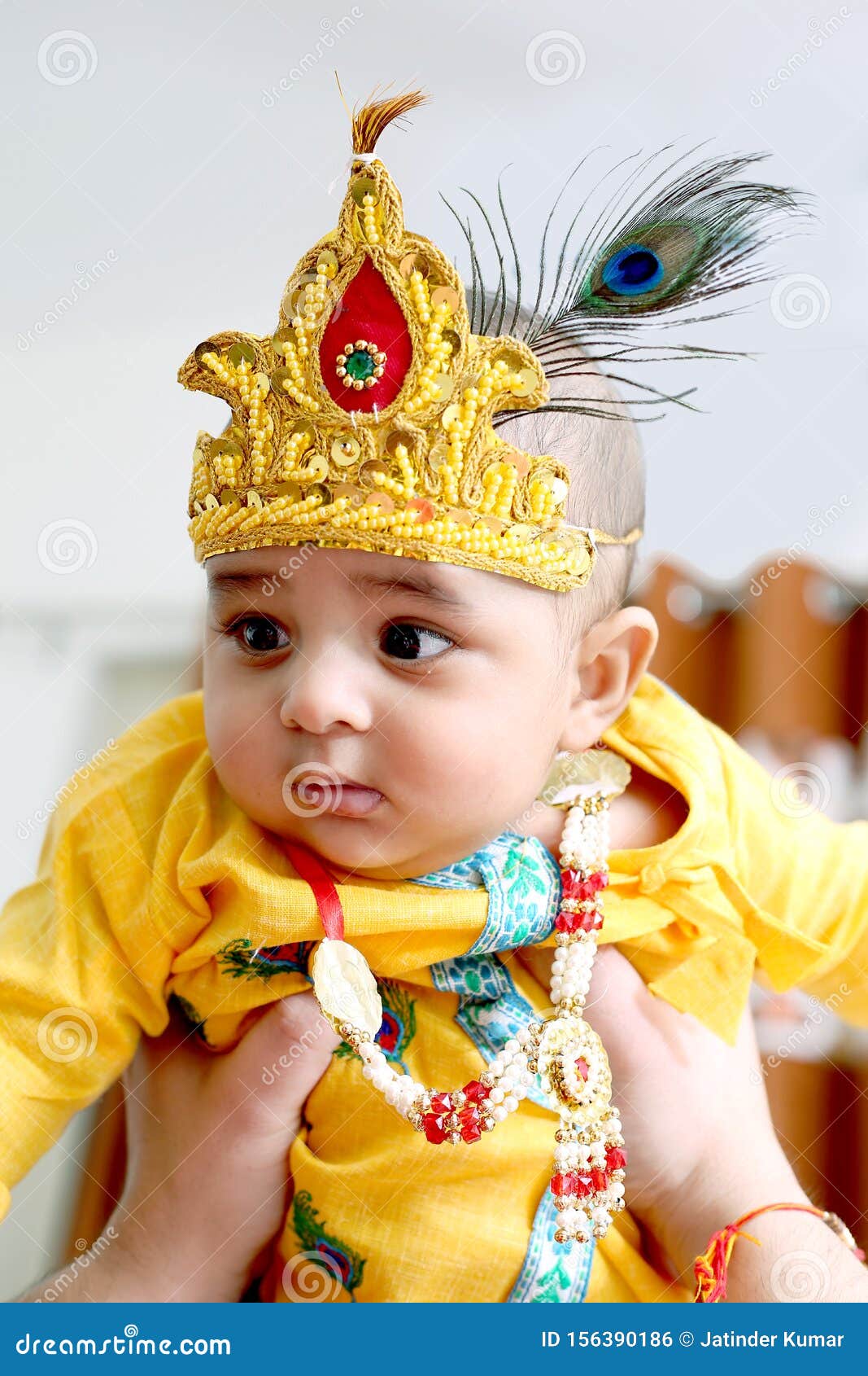 Picture of Baby krishna. stock photo. Image of birthday - 156390186