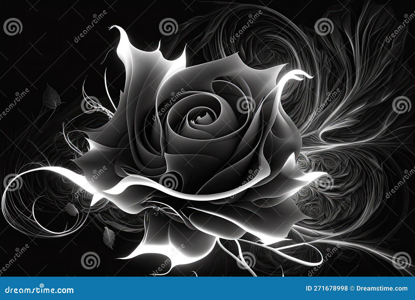 A Picture of a Black Rose Burning Stock Illustration Illustration of grass, horror 271678998