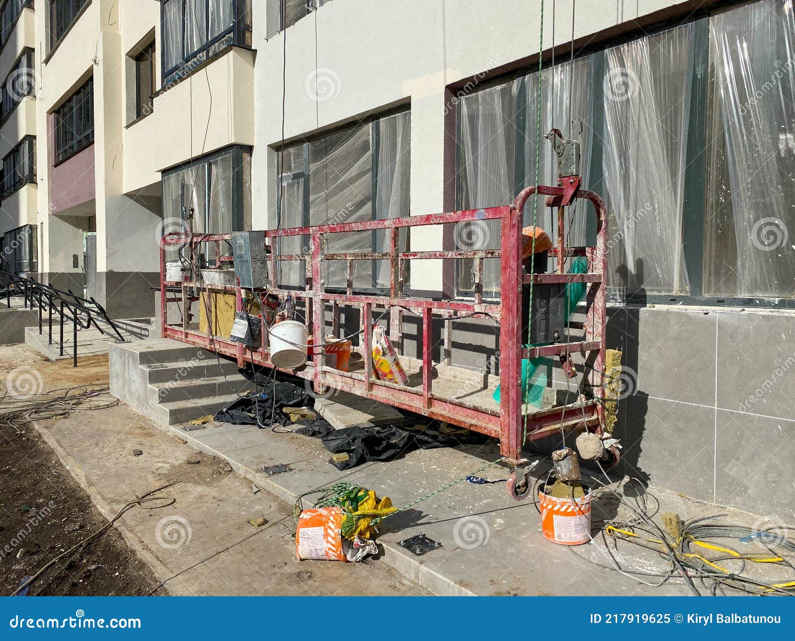 Picture of Construction Cradle in Building Site Editorial Image Image