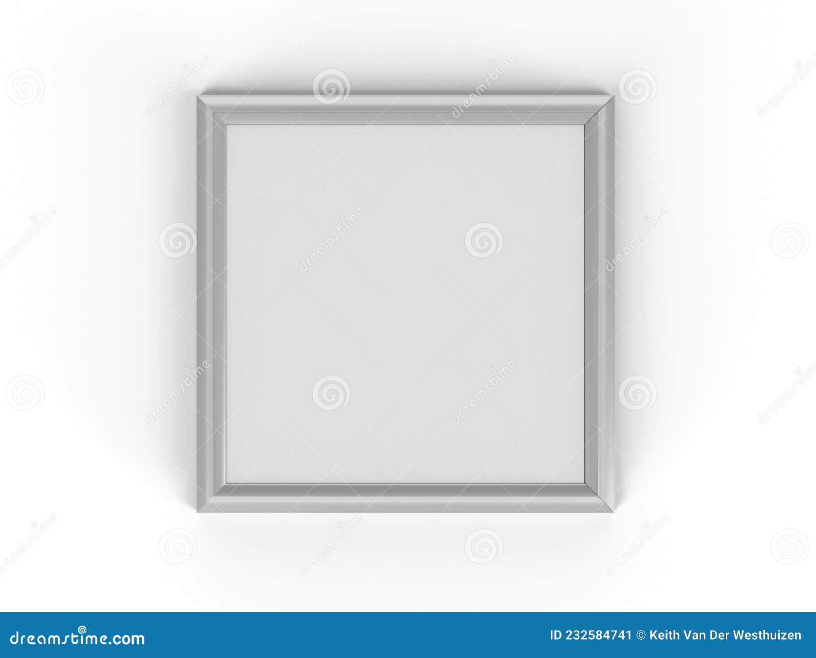 Picture Frame, 3D Render Of An Aluminum Profile Picture Frame With A