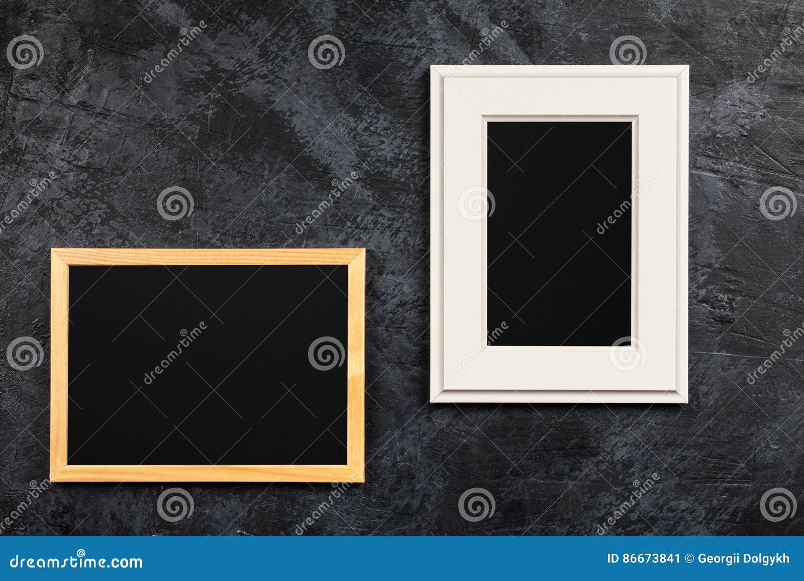 Picture Frame on Dark Background Stock Image Image of frame, blank