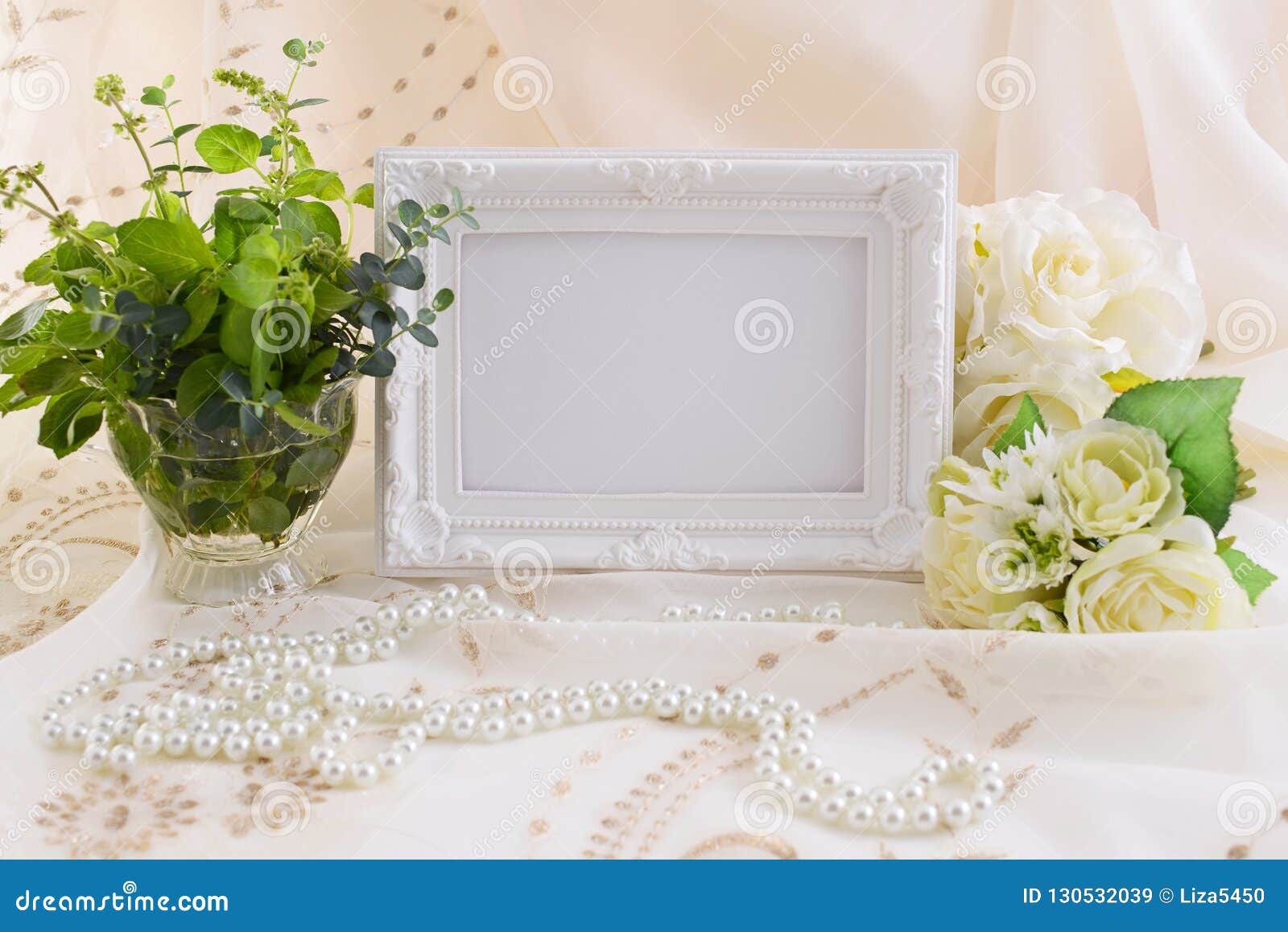Picture frame and flower stock image. Image of goods 130532039