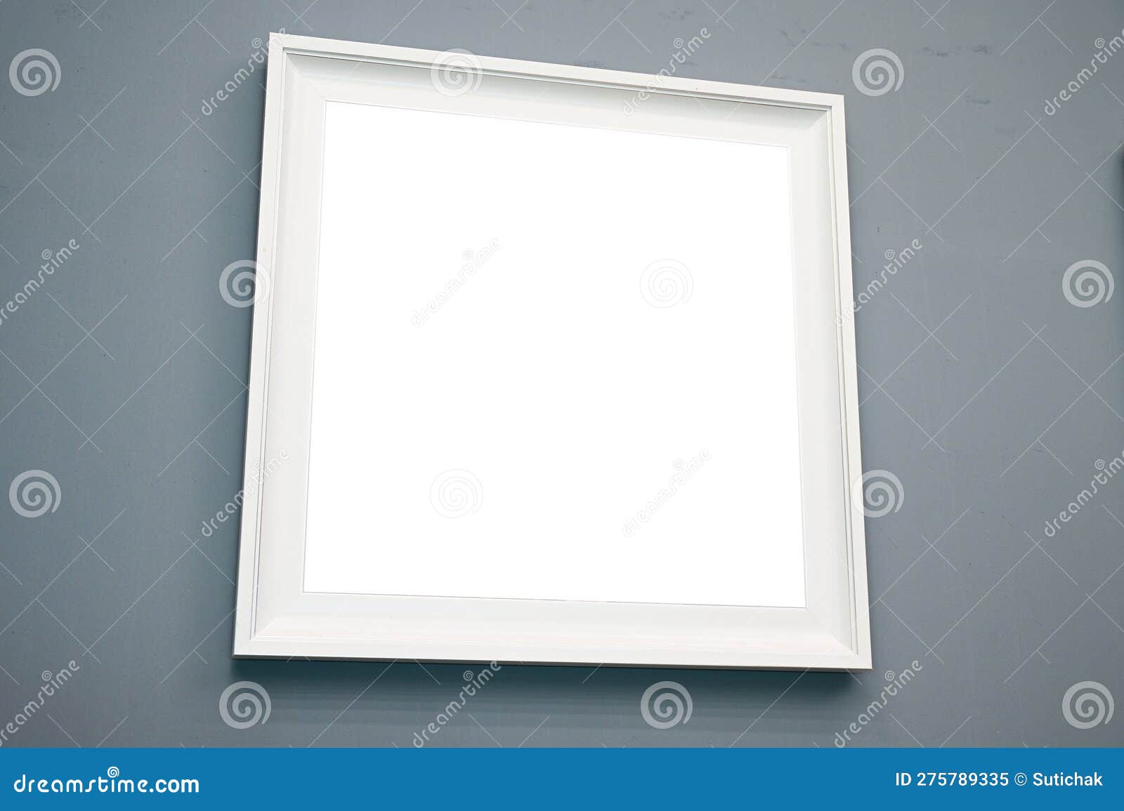 White Picture Frame on Grey Wall for Interior Design Stock Image Image of home, grunge 275789335