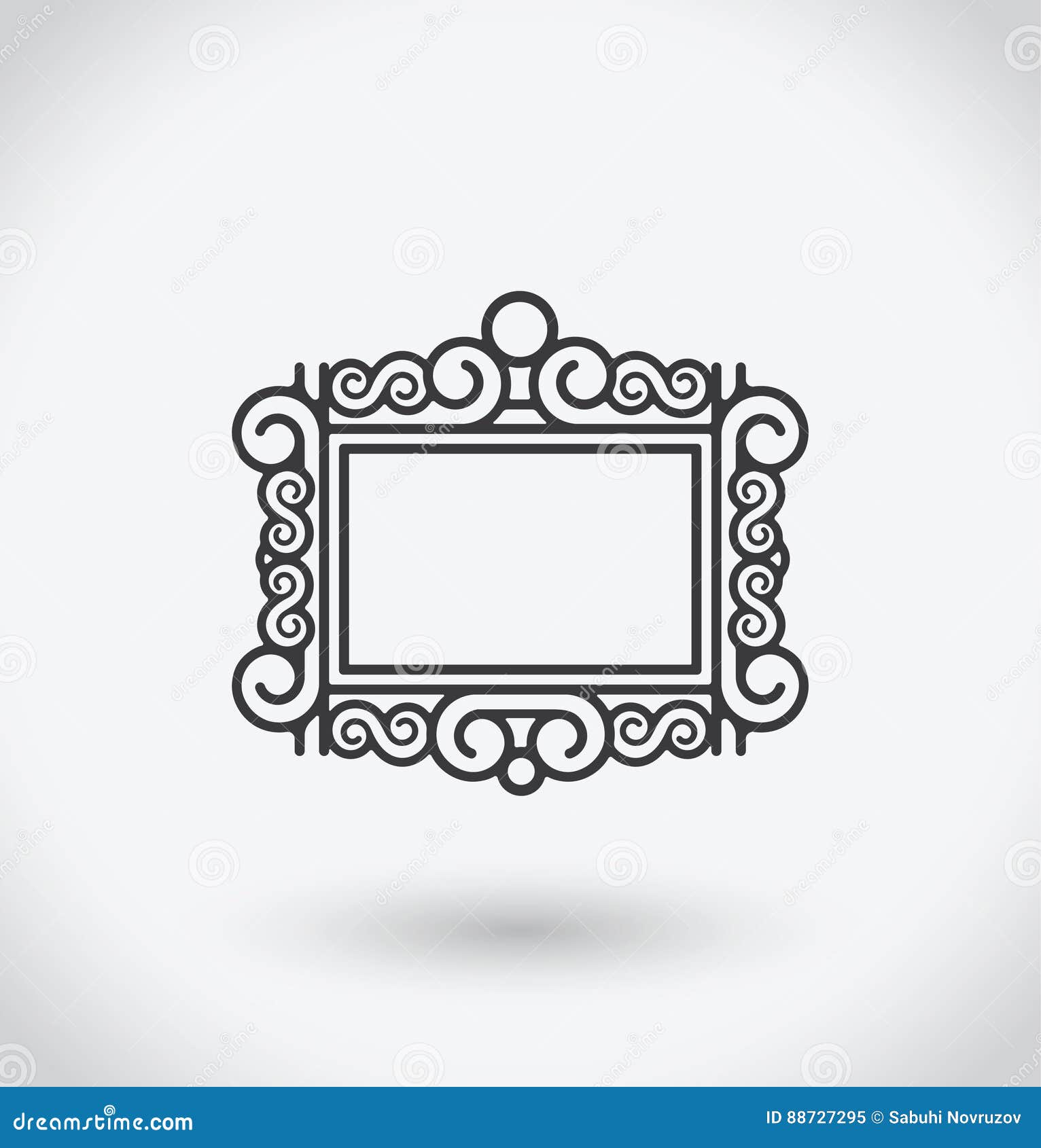 Picture Frame Icon on White Background. Stock Vector Illustration of