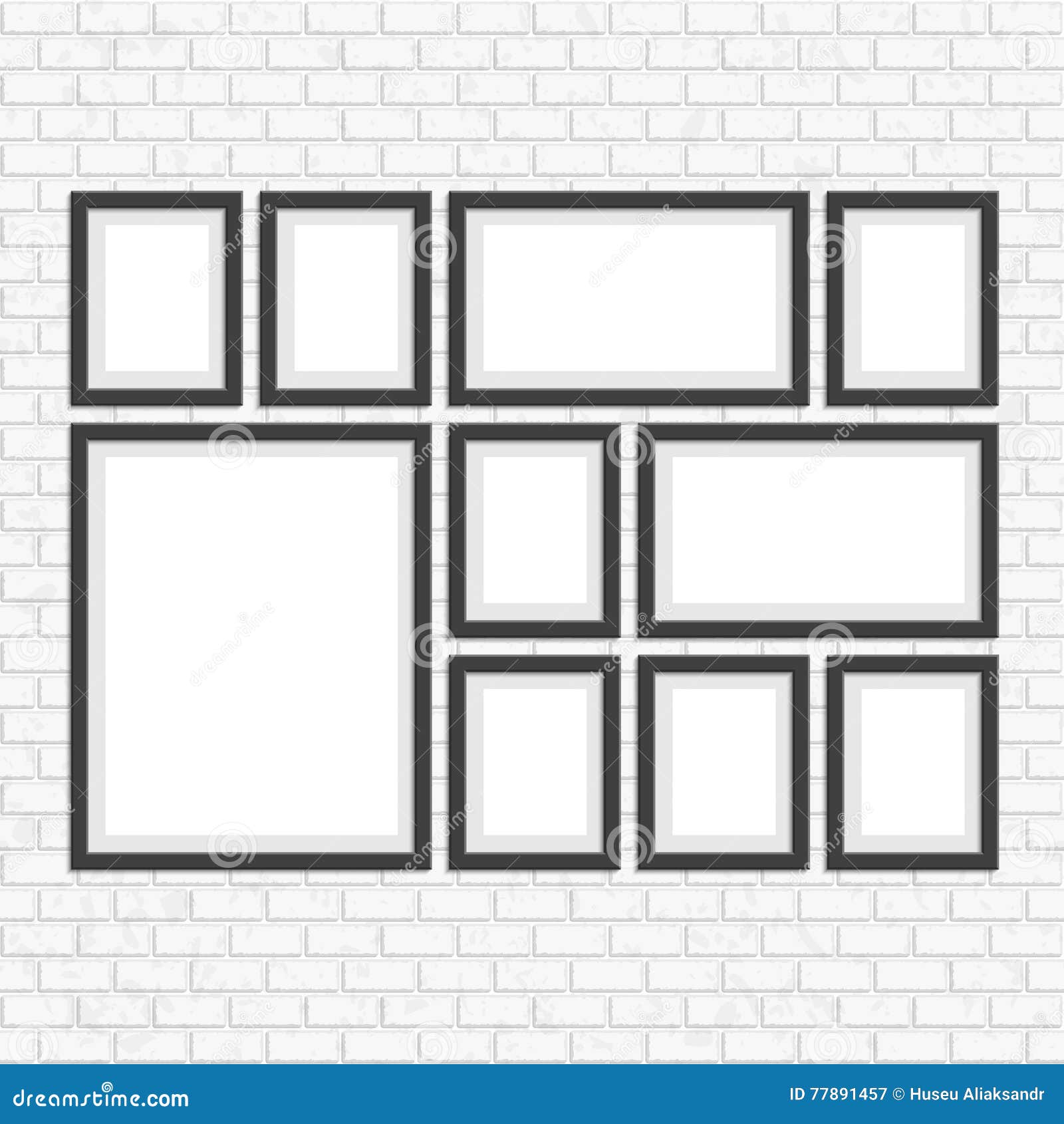 Установлены рамки времени. Aluminum frames in Masonry Walls. CSS image Masonry.