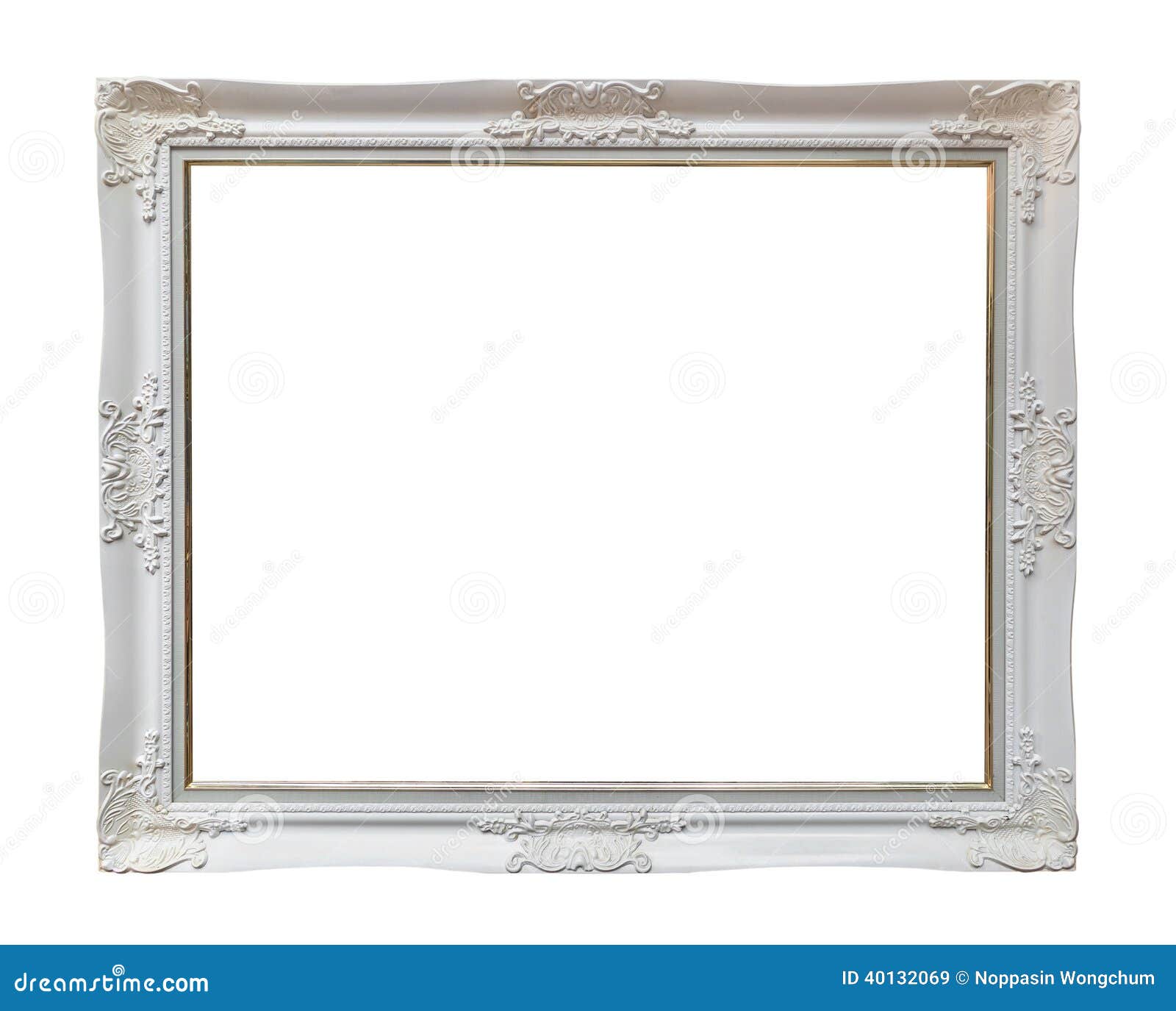 Picture frame stock image. Image of white, empty, object 40132069