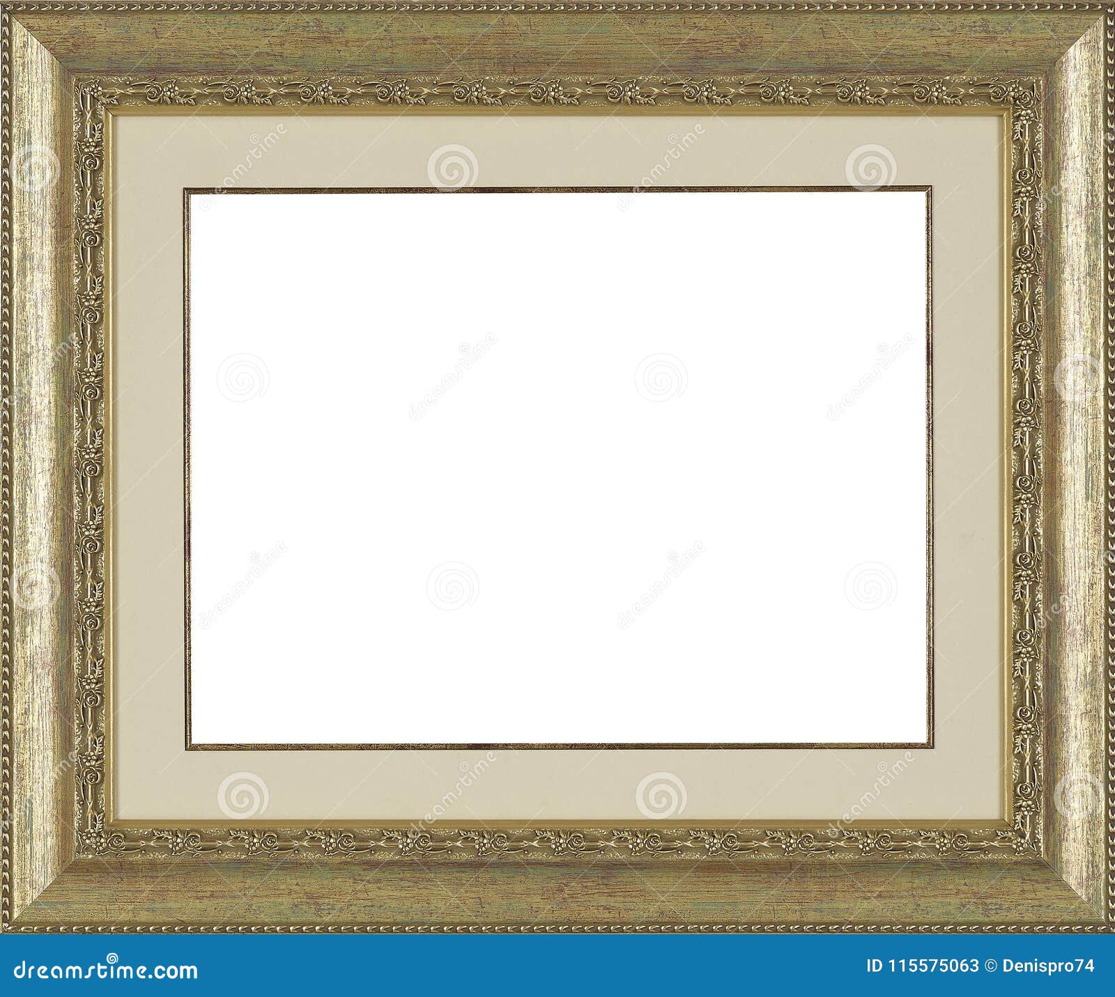 Picture frame on white stock image. Image of elegance 115575063