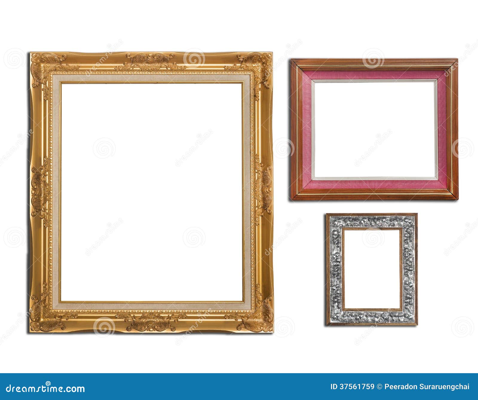 Picture frames group stock image. Image of isolated, arts 37561759
