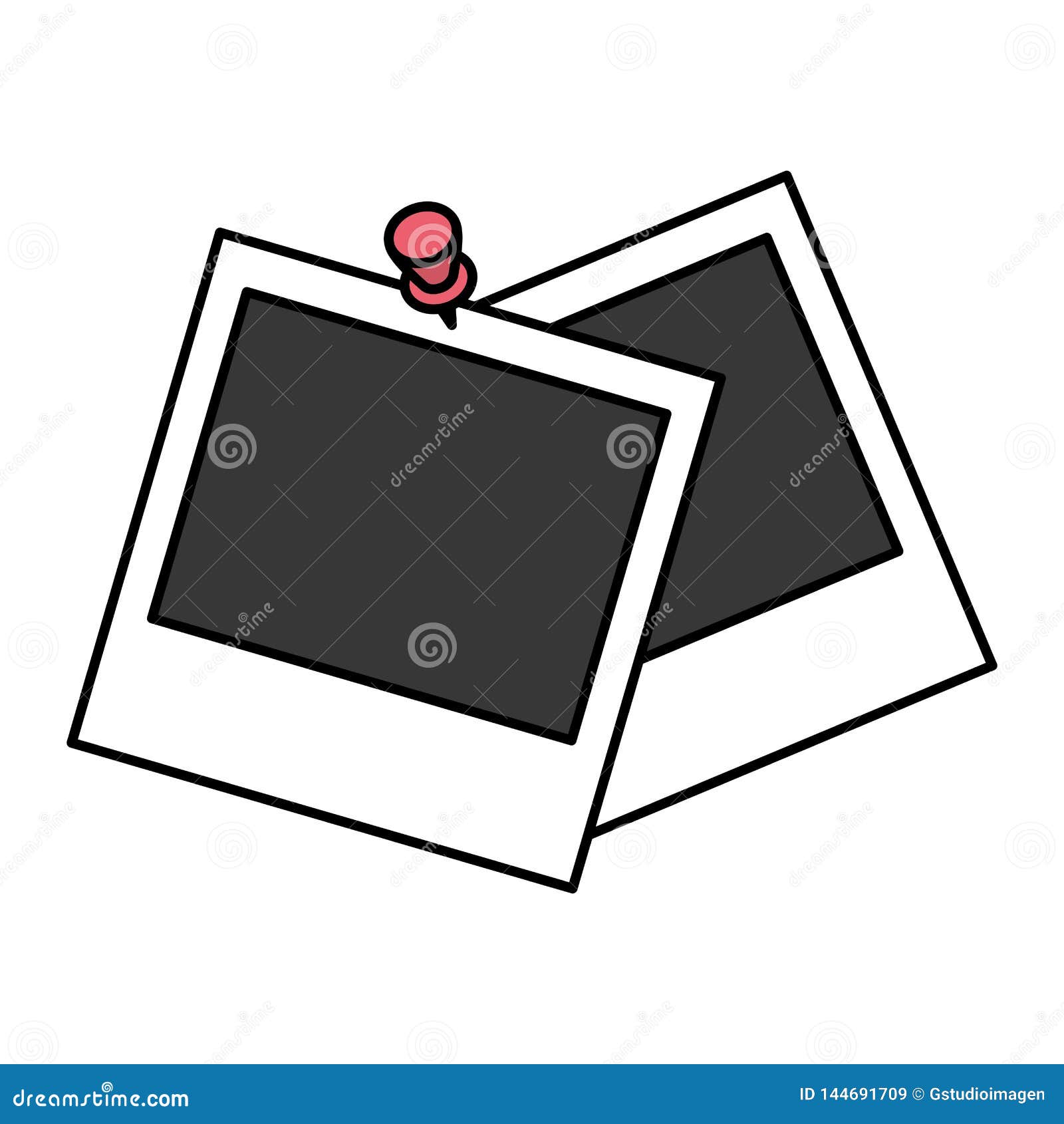 Picture frames pin stock vector. Illustration of retro 144691709