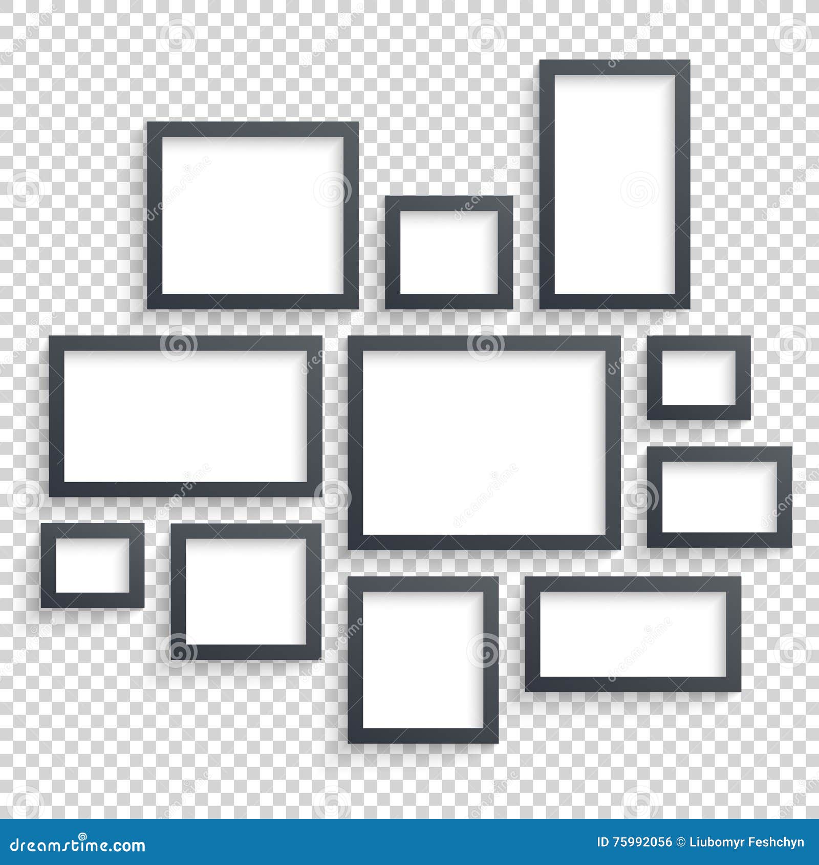 Download Picture Frames Vector. Photo Art Gallery. Dark Blank ...