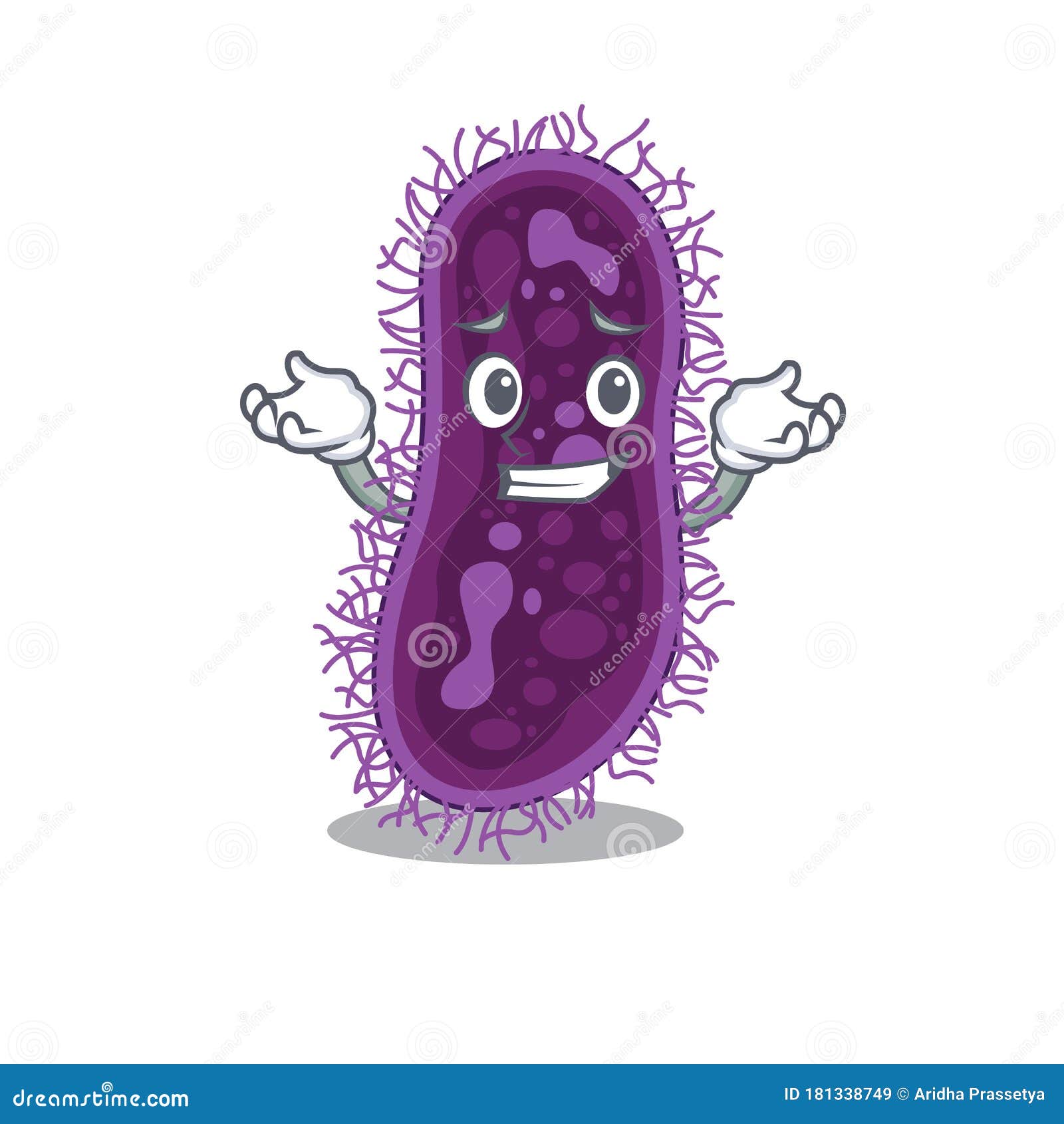 A Picture of Grinning Lactobacillus Rhamnosus Bacteria Cartoon Design ...