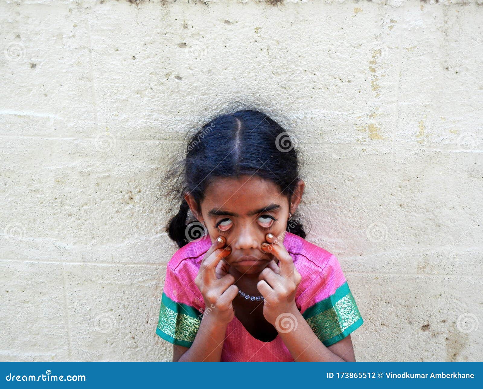 Picture of Indian Girl Making Funny Face for Photo Stock Photo - Image of  funny, isolated: 173865512