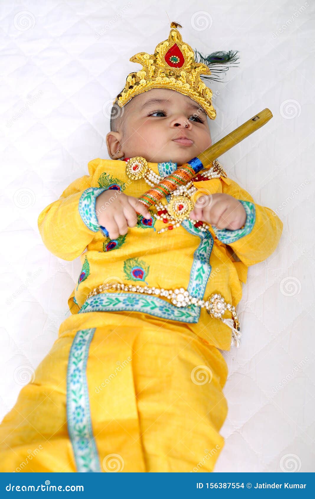 Picture of Baby krishna. stock photo. Image of epic - 156387554