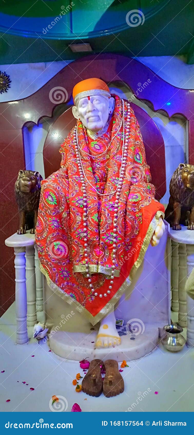 A Picture of the Indian Lord Guru Shirdi Saibaba Stock Photo ...