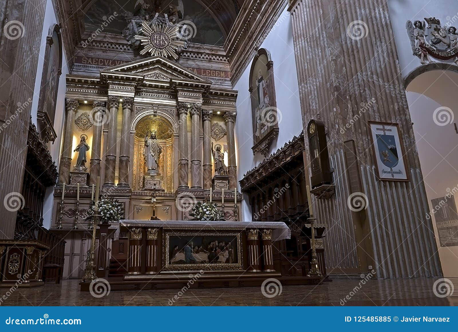 interior of the temple of the sacred heart or cathedral of pasto colombia