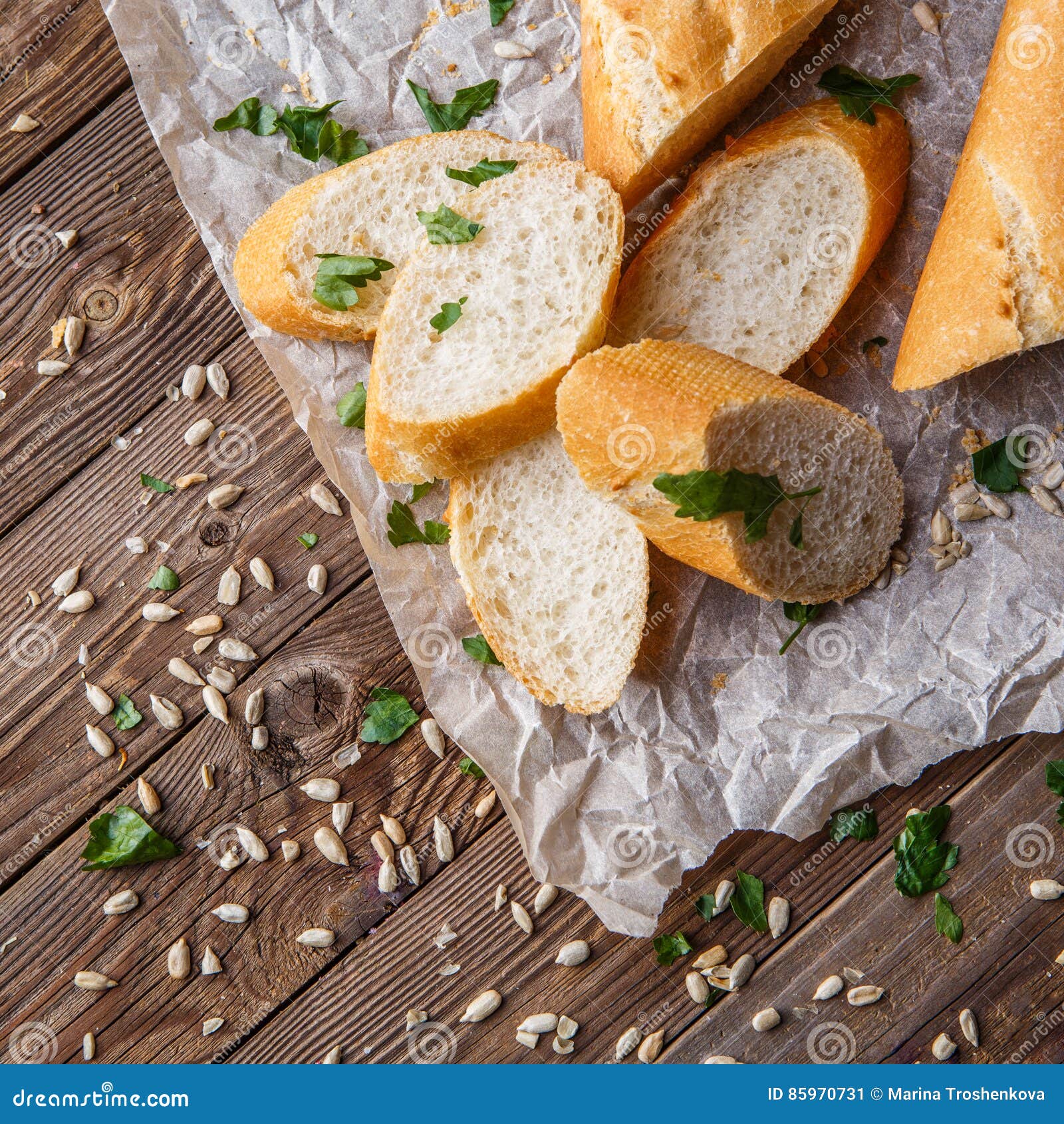 Picture of loaf with herbs stock image. Image of life 85970731