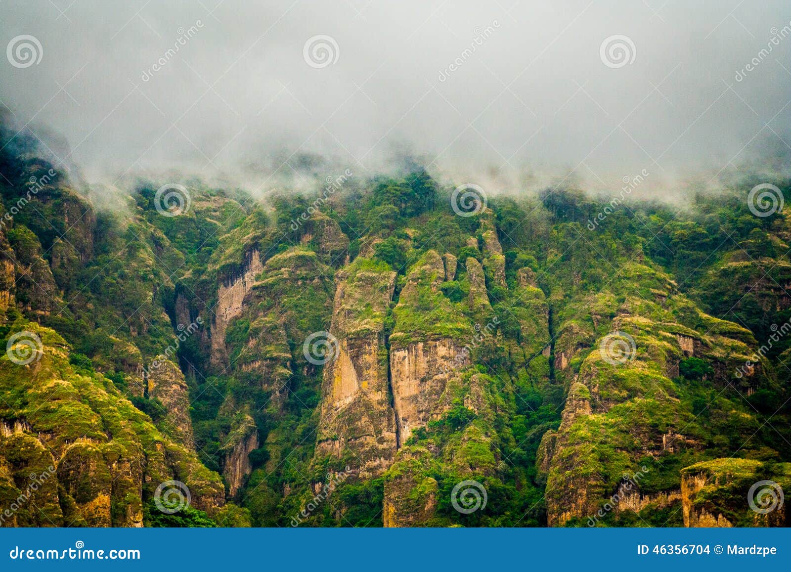 Picture of Mountain Landscape in Morelos Ridge at Mexico. Stock Photo