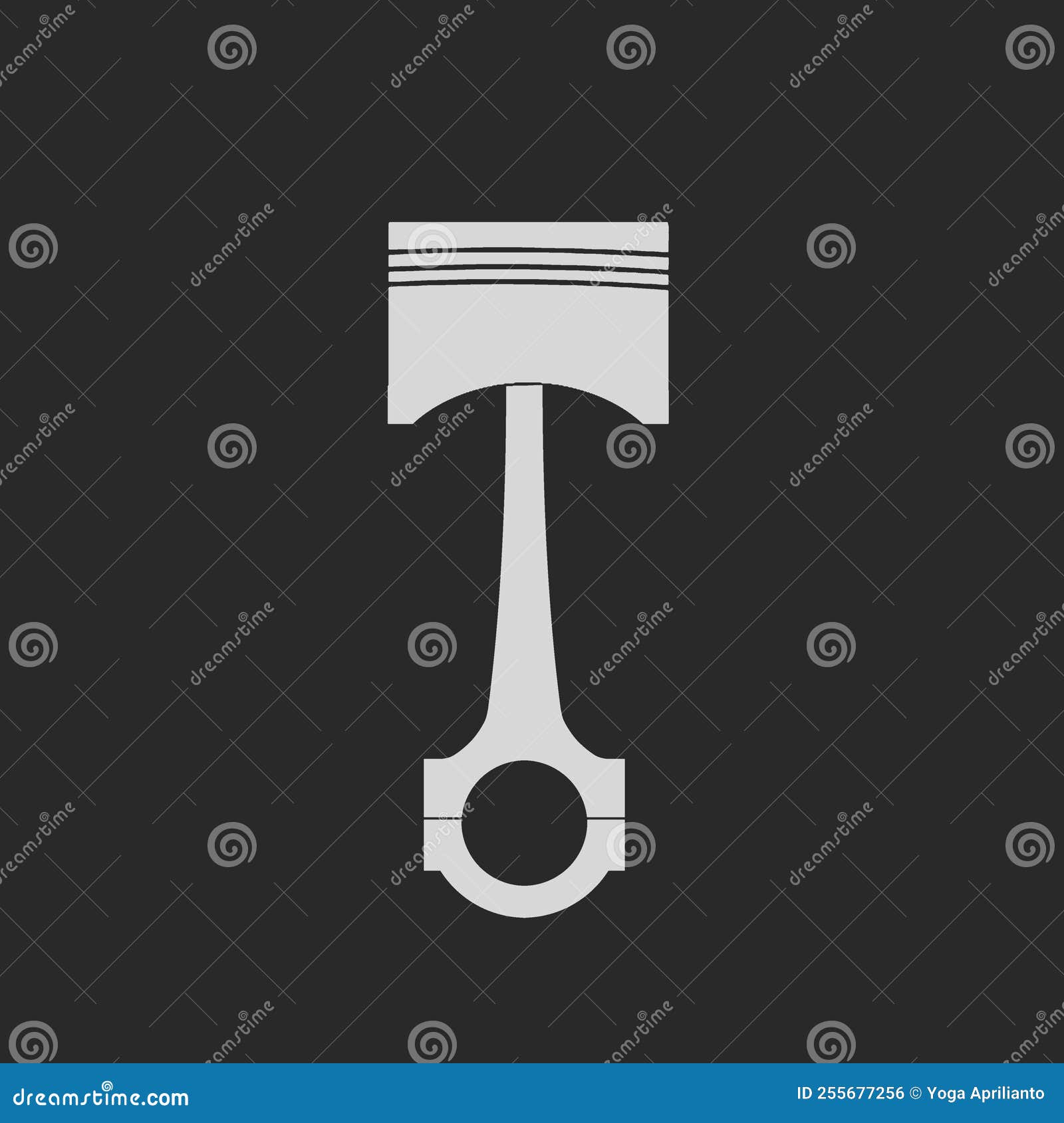 A Picture of a Pistonshaped Motor Engine. Symbol of a Piston that is
