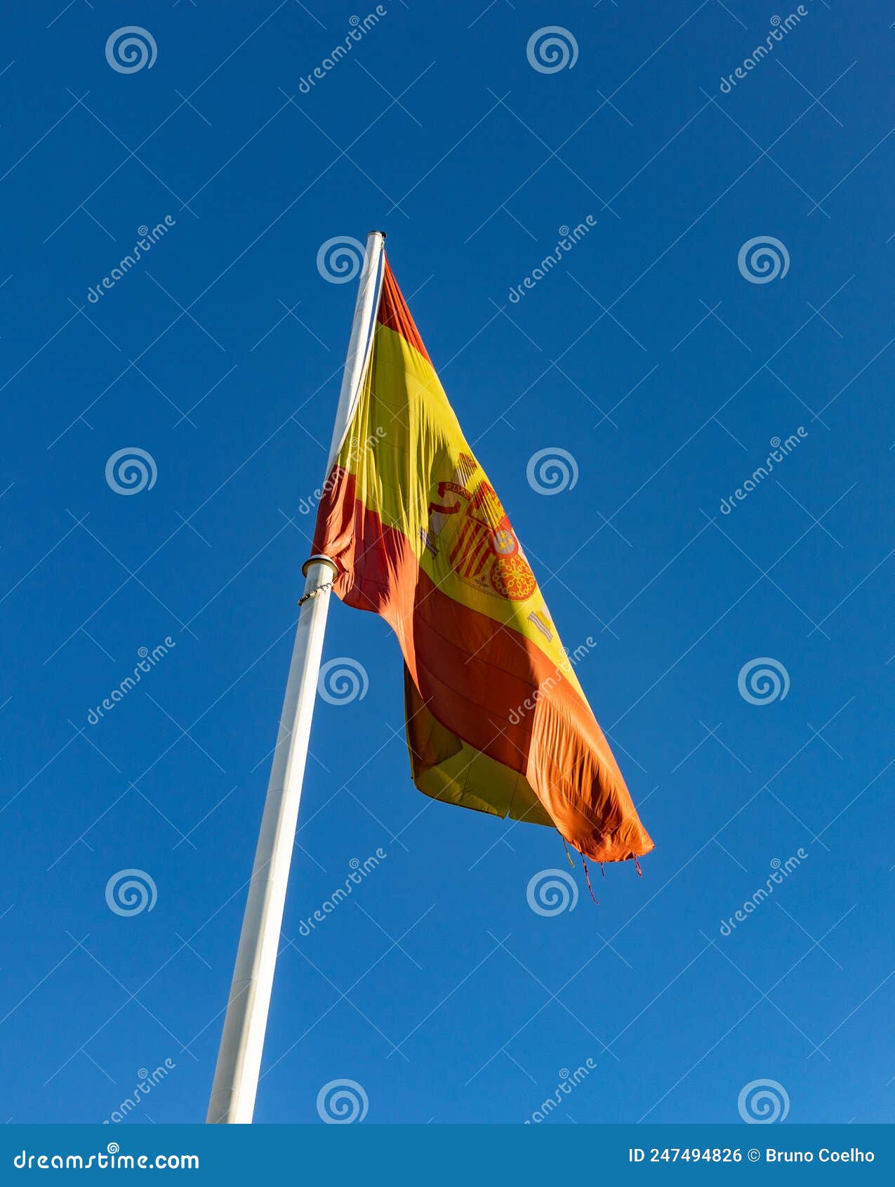 Spanish Flag stock photo. Image of coat, nation, waving 247494826