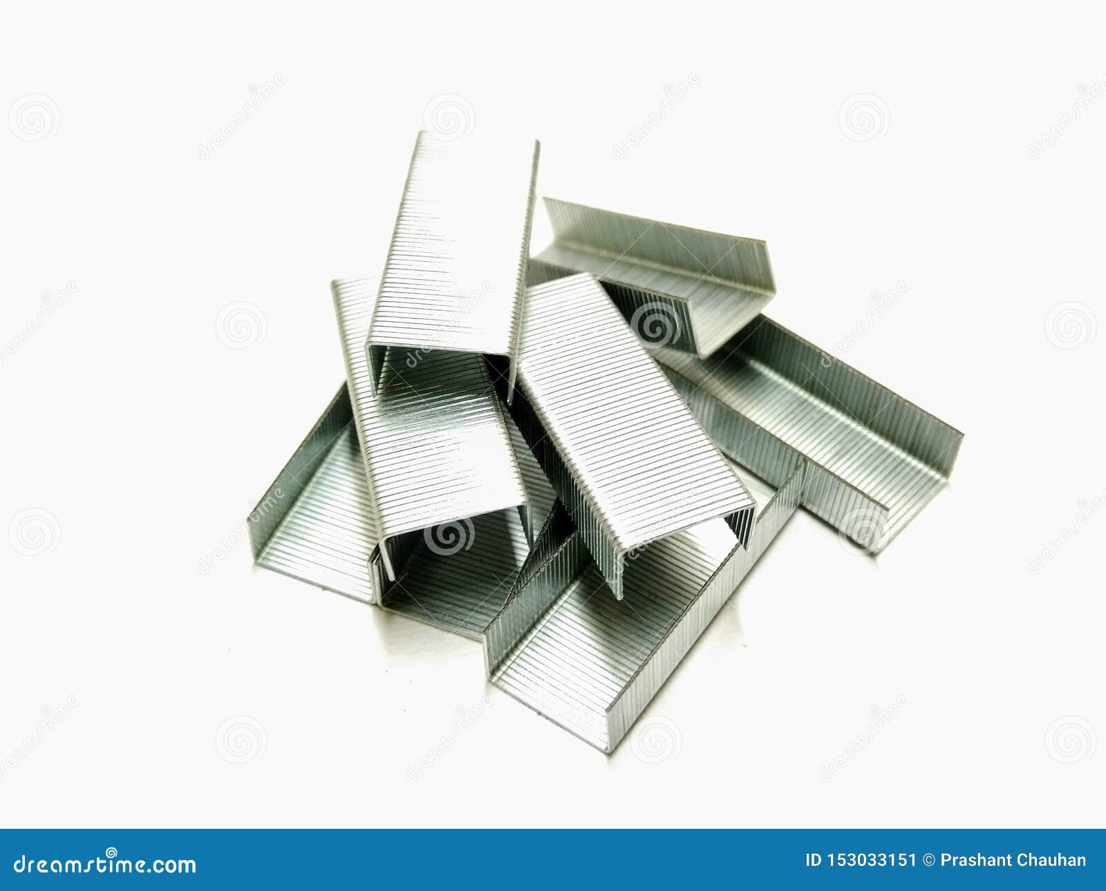 A Picture of Stapler Pins , Stock Image Image of document, fastener