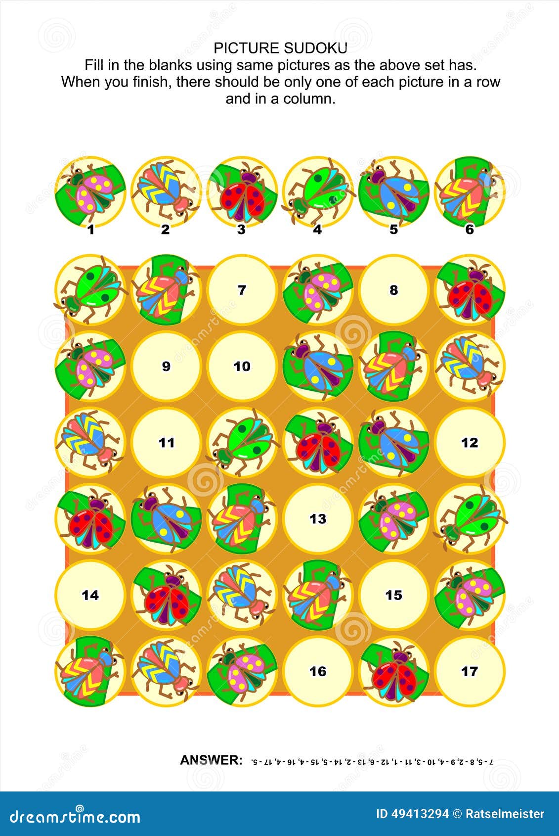 SUDOKU 6x6 worksheet