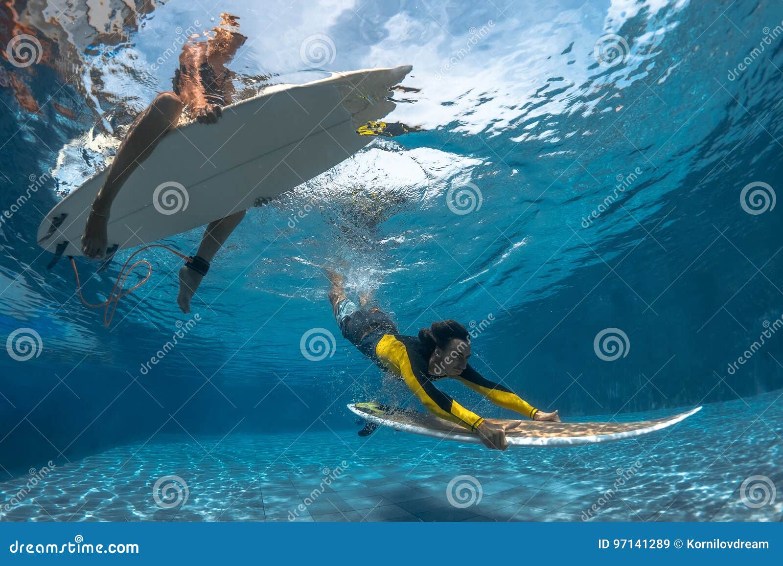 Picture of Surfing Under Water Stock Image - Image of sport, splash ...